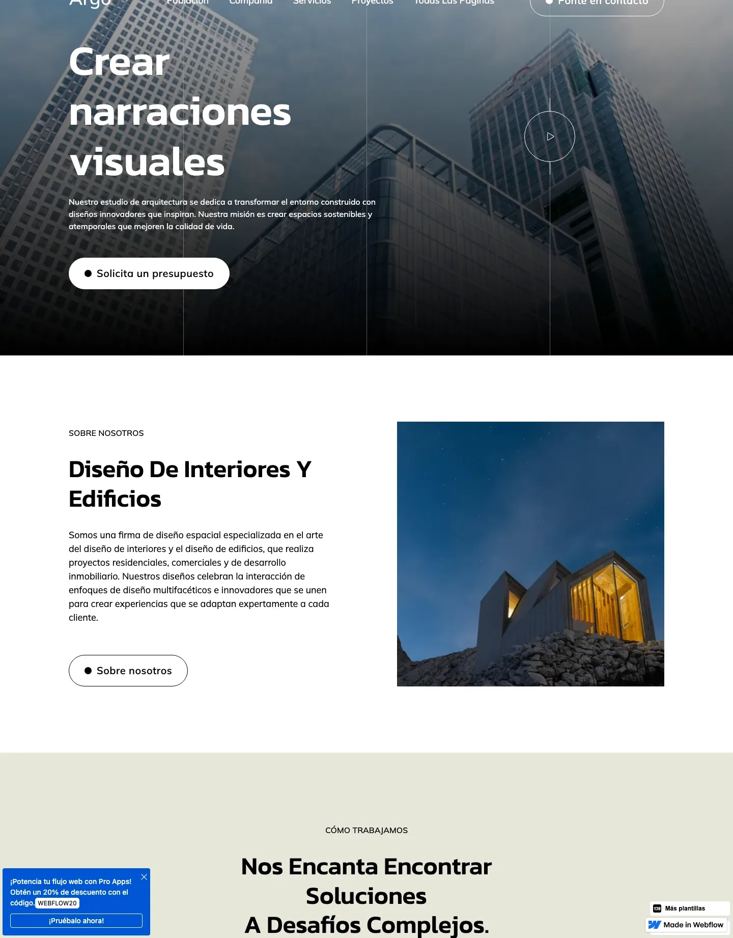 Diseño de página web para construcción y arquitectura