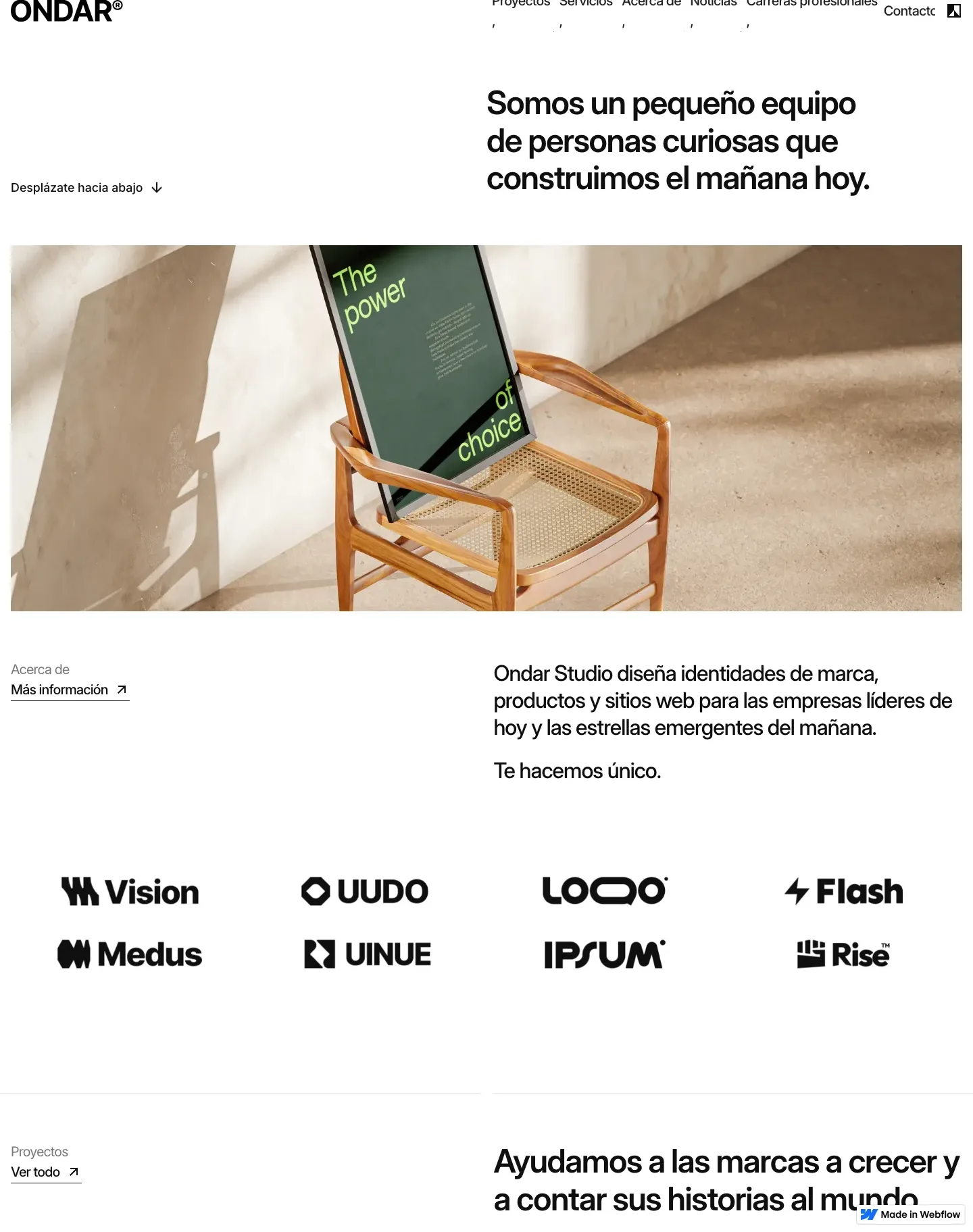 Diseño de página web para agencias y estudios