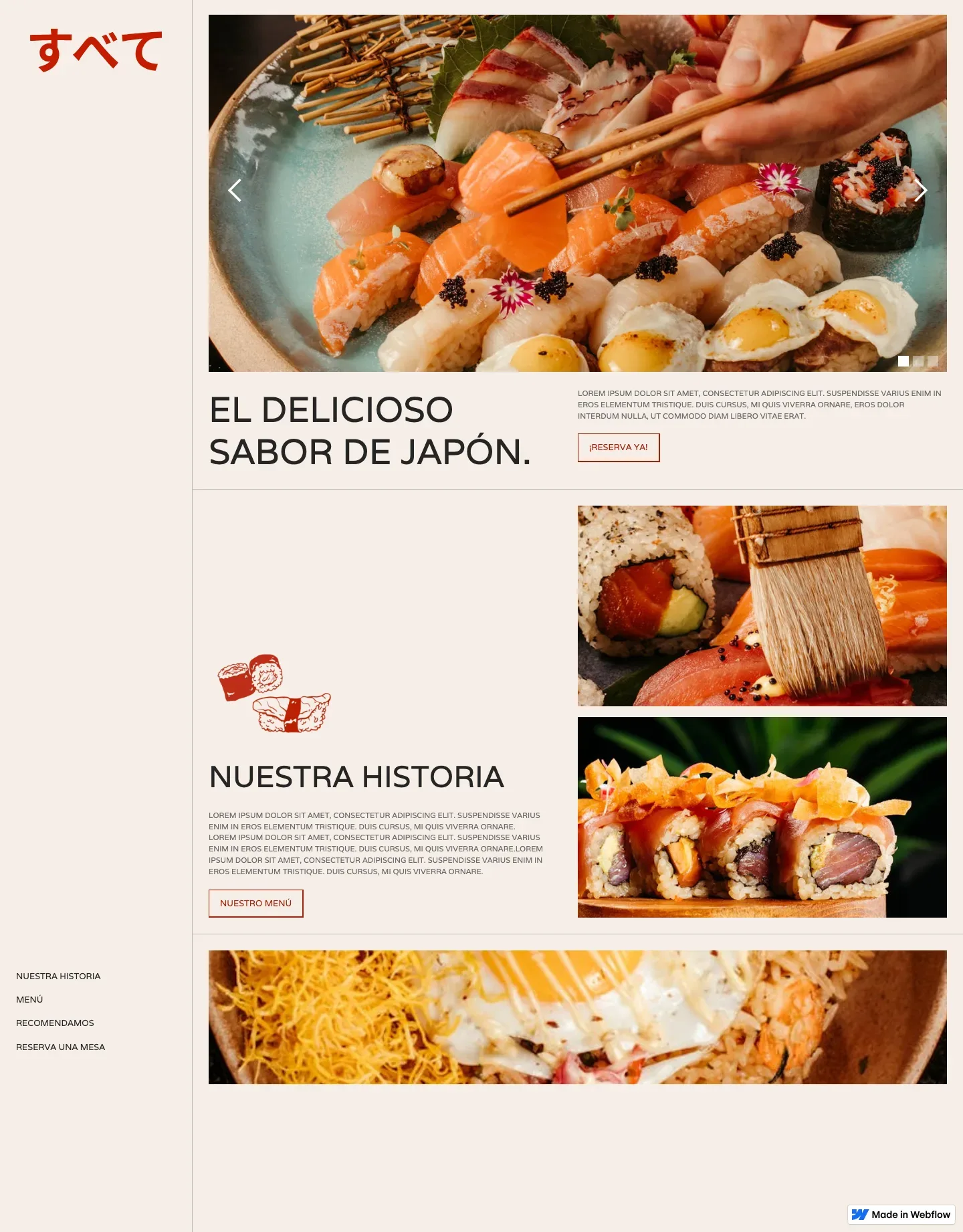 Diseño de página web para restaurantes y cafés