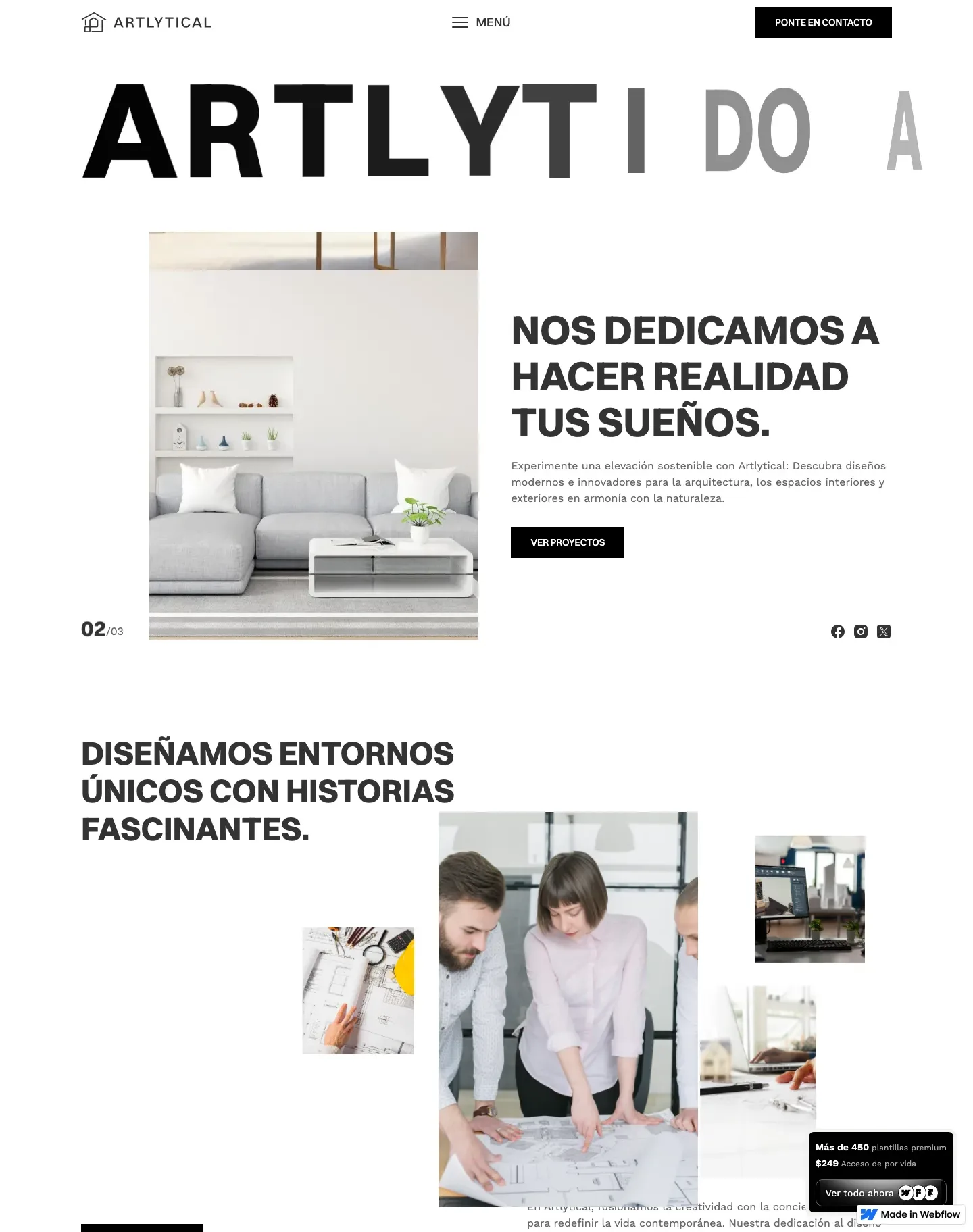 Diseño de página web para construcción y arquitectura
