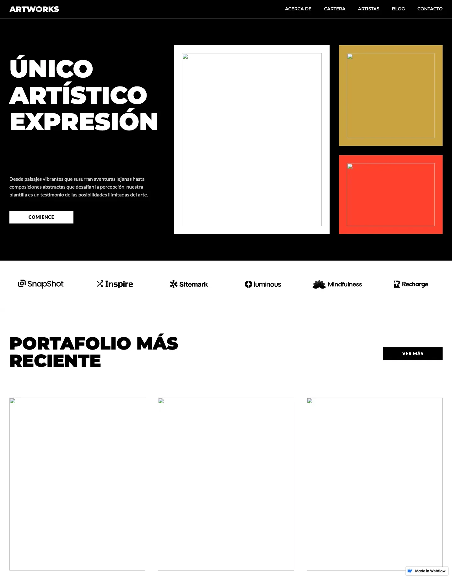 Diseño de página web para música y entretenimiento