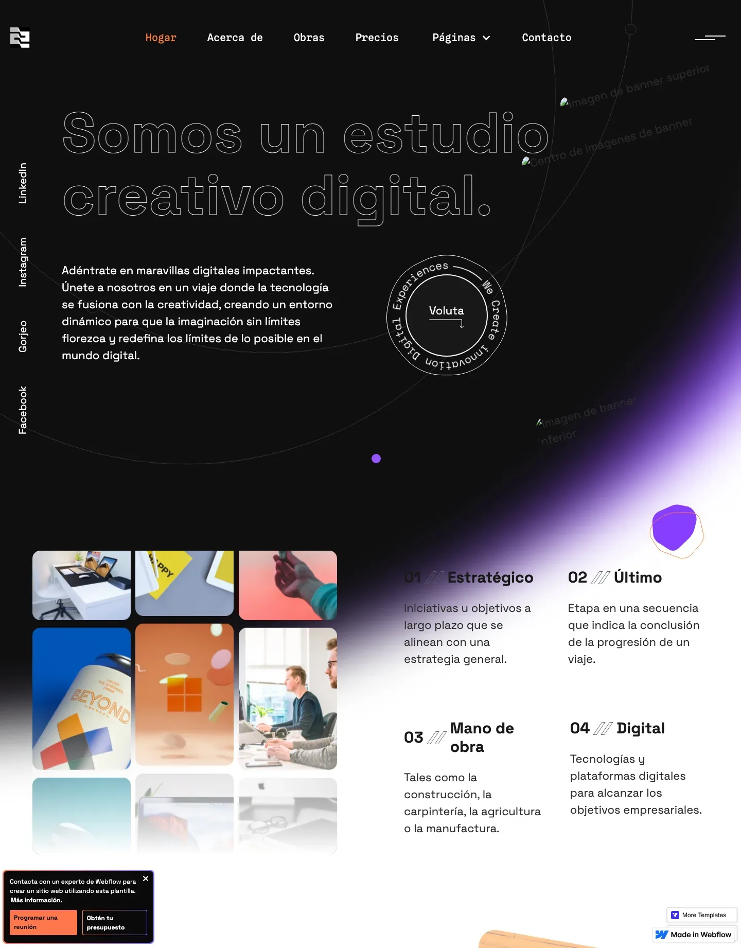 Diseño de página web para agencias y estudios
