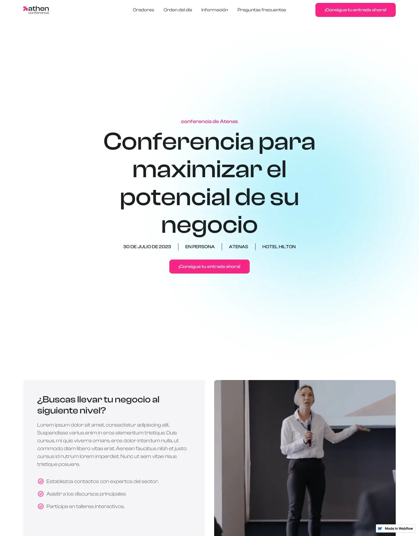 Diseño de página web para fotografía y eventos