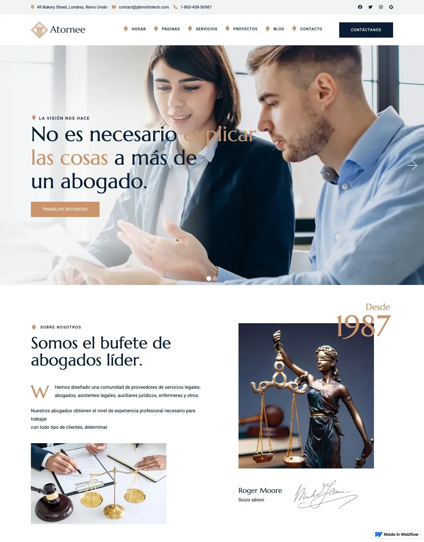 Diseño de página web para abogados