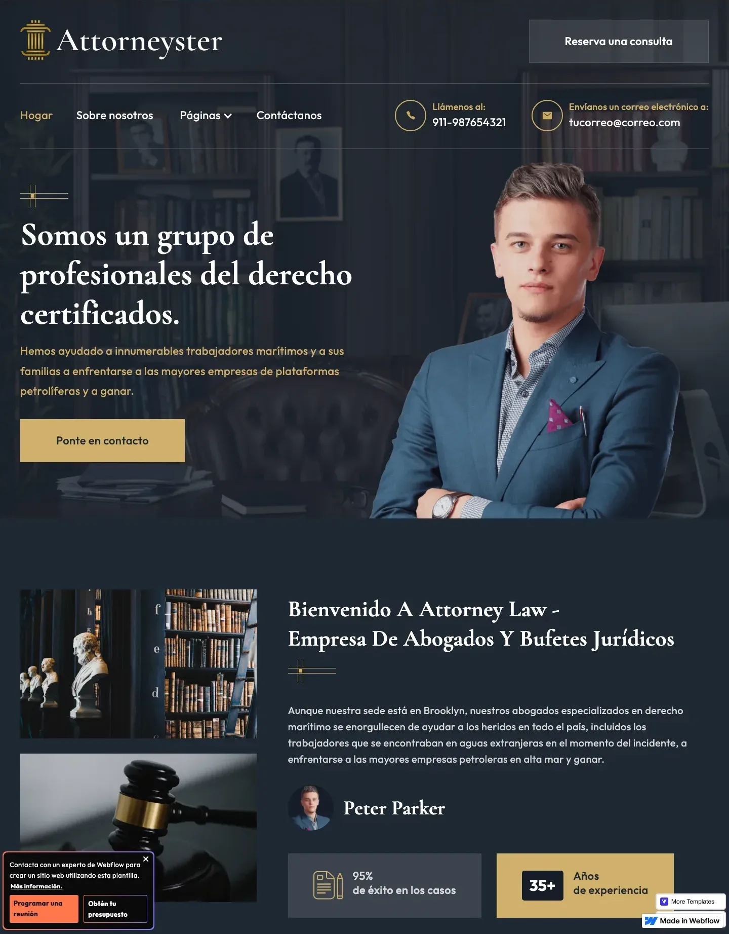 Diseño de página web para abogados