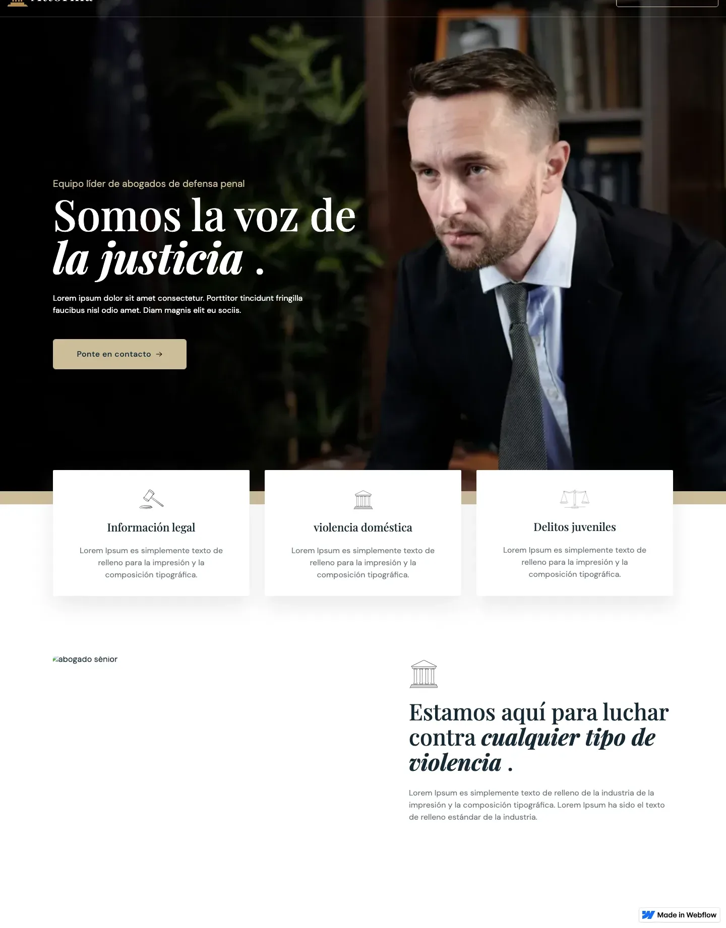 Diseño de página web para abogados