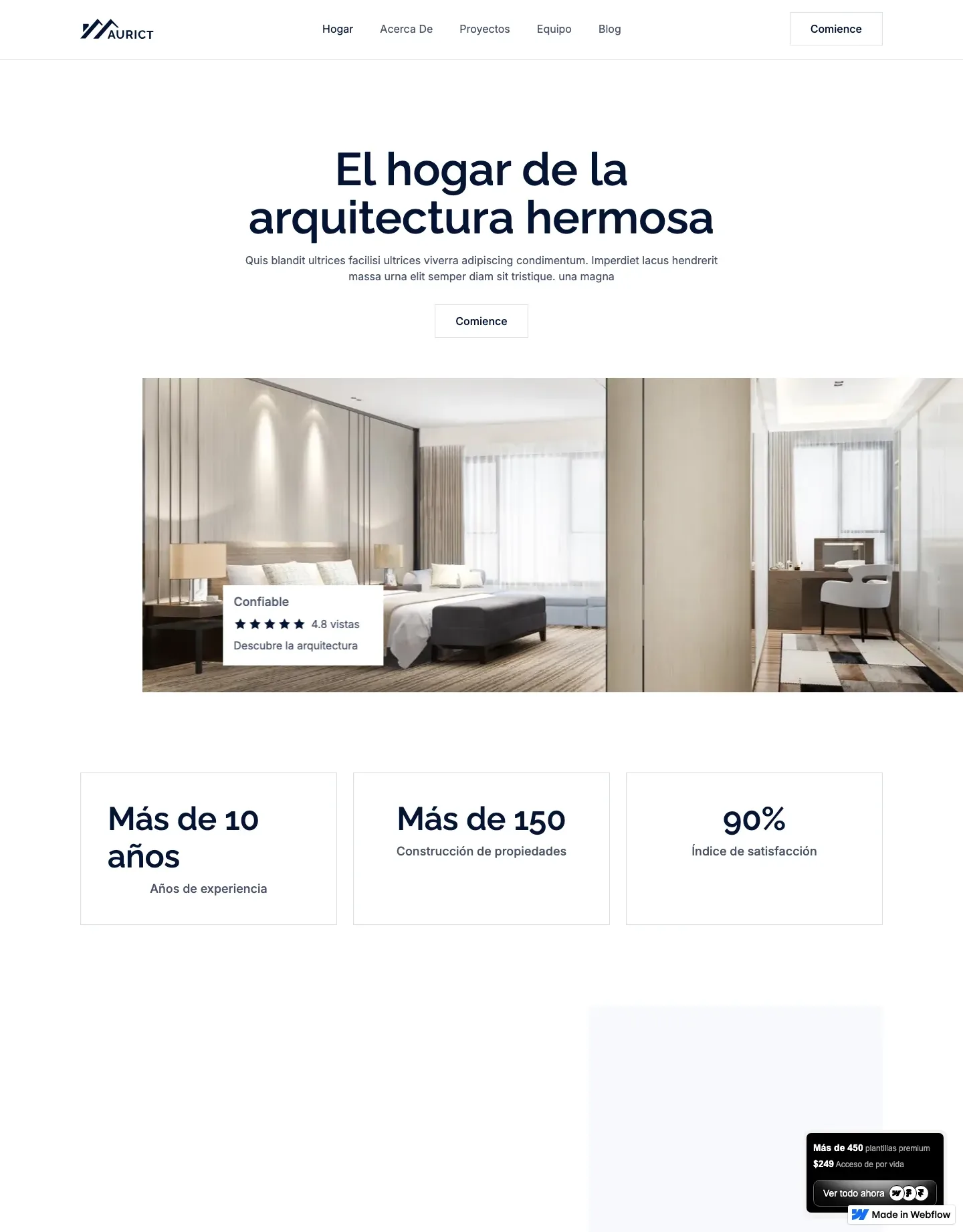 Diseño de página web para construcción y arquitectura