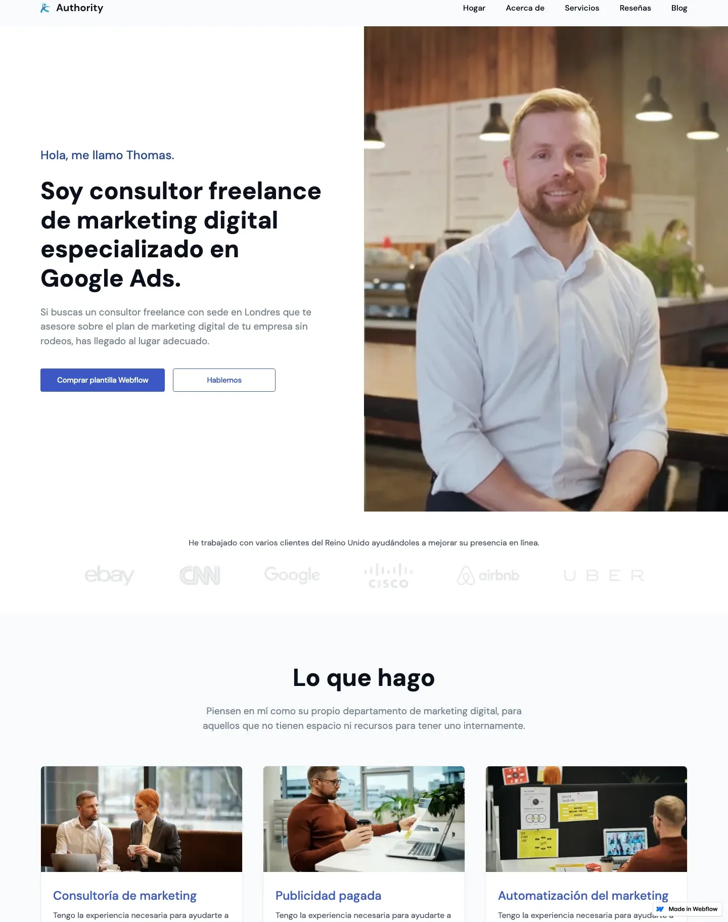 Diseño de página web para consultoría y coaching