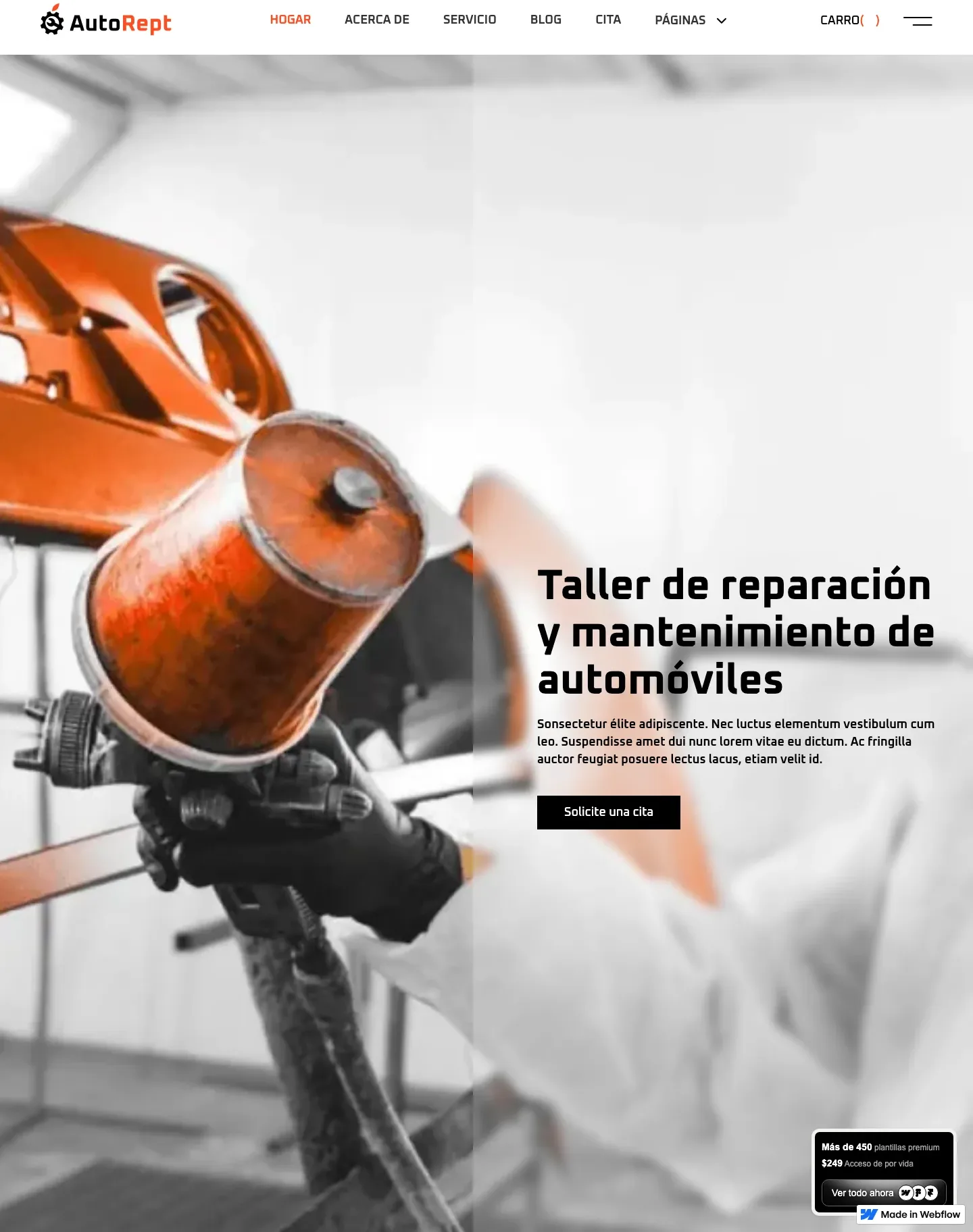 Diseño de página web para talleres y automotriz