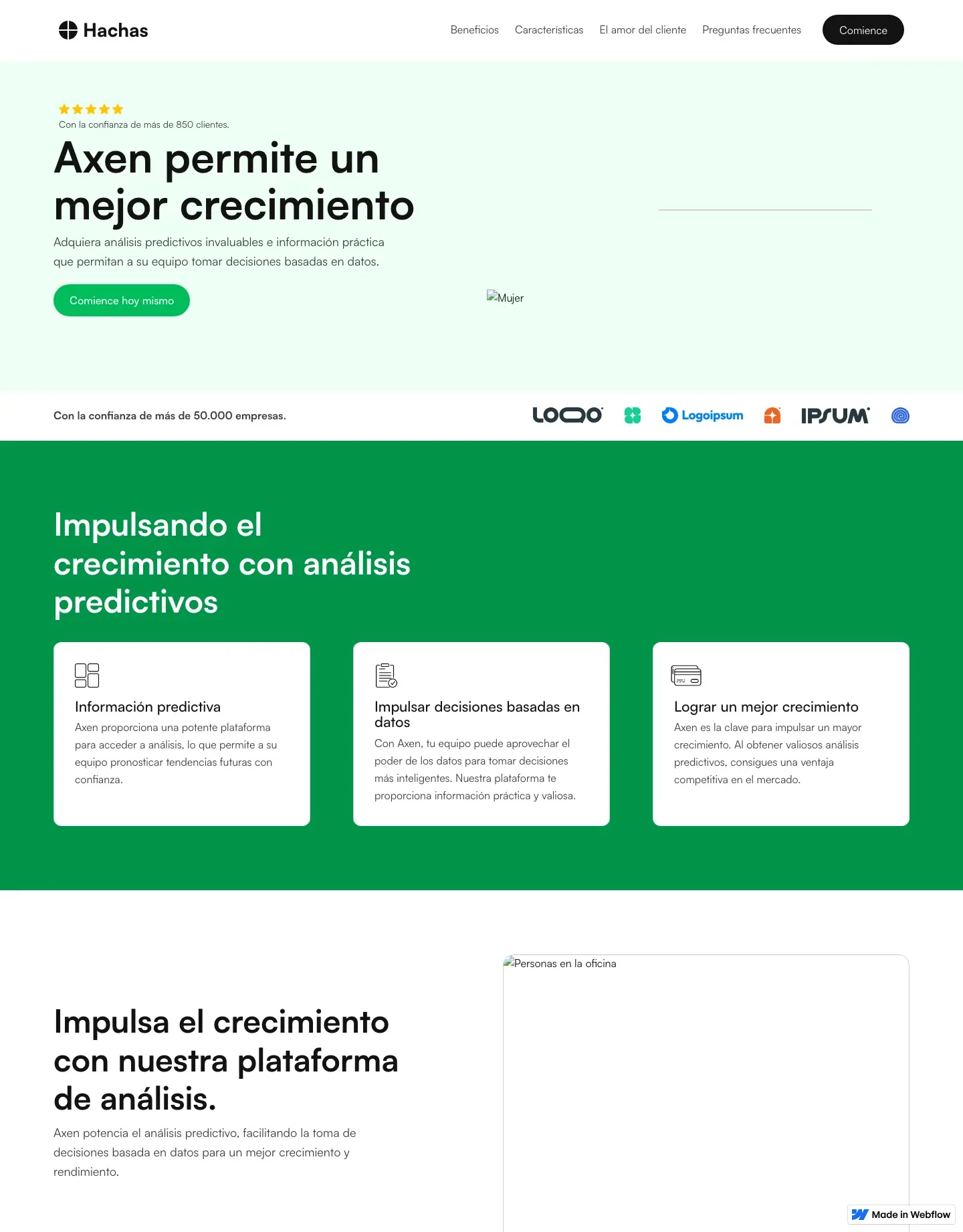 Diseño de página web para finanzas y seguros