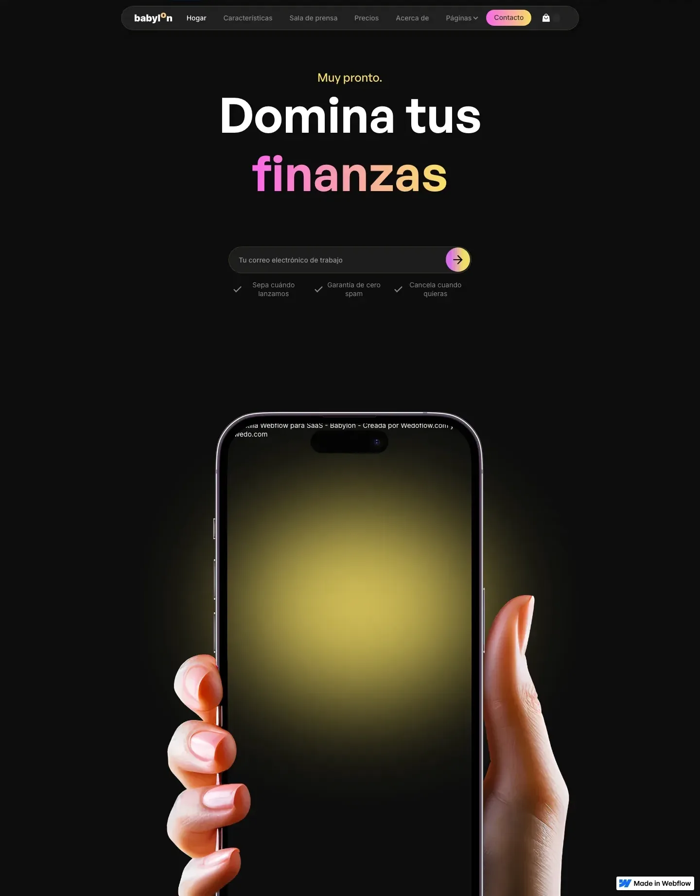 Diseño de página web para landing pages