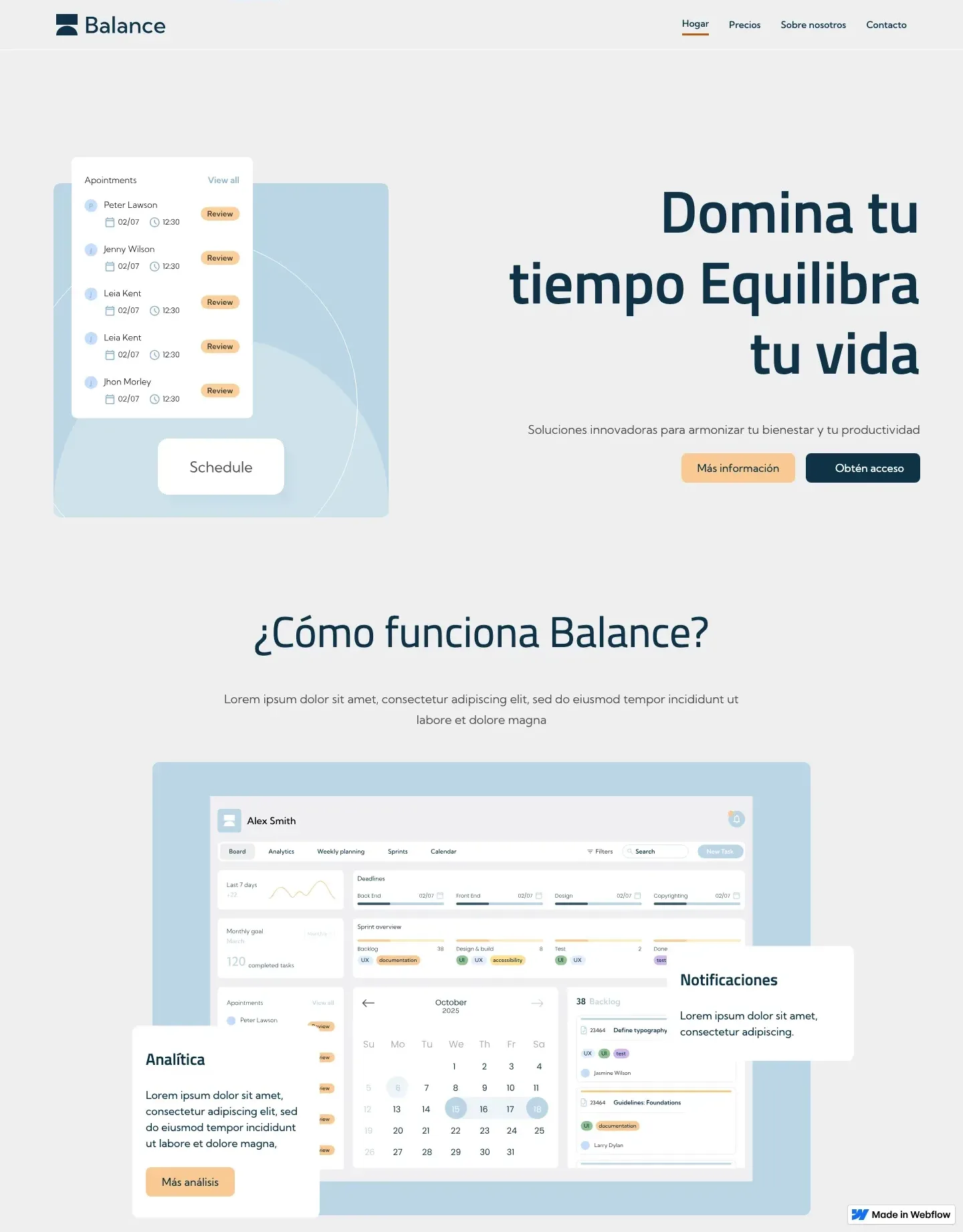 Diseño de página web para landing pages
