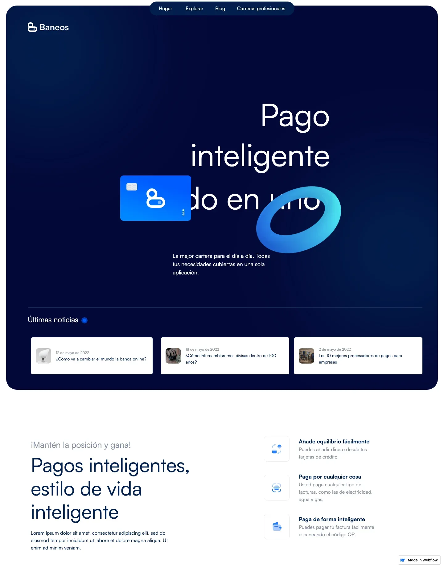 Diseño de página web para landing pages