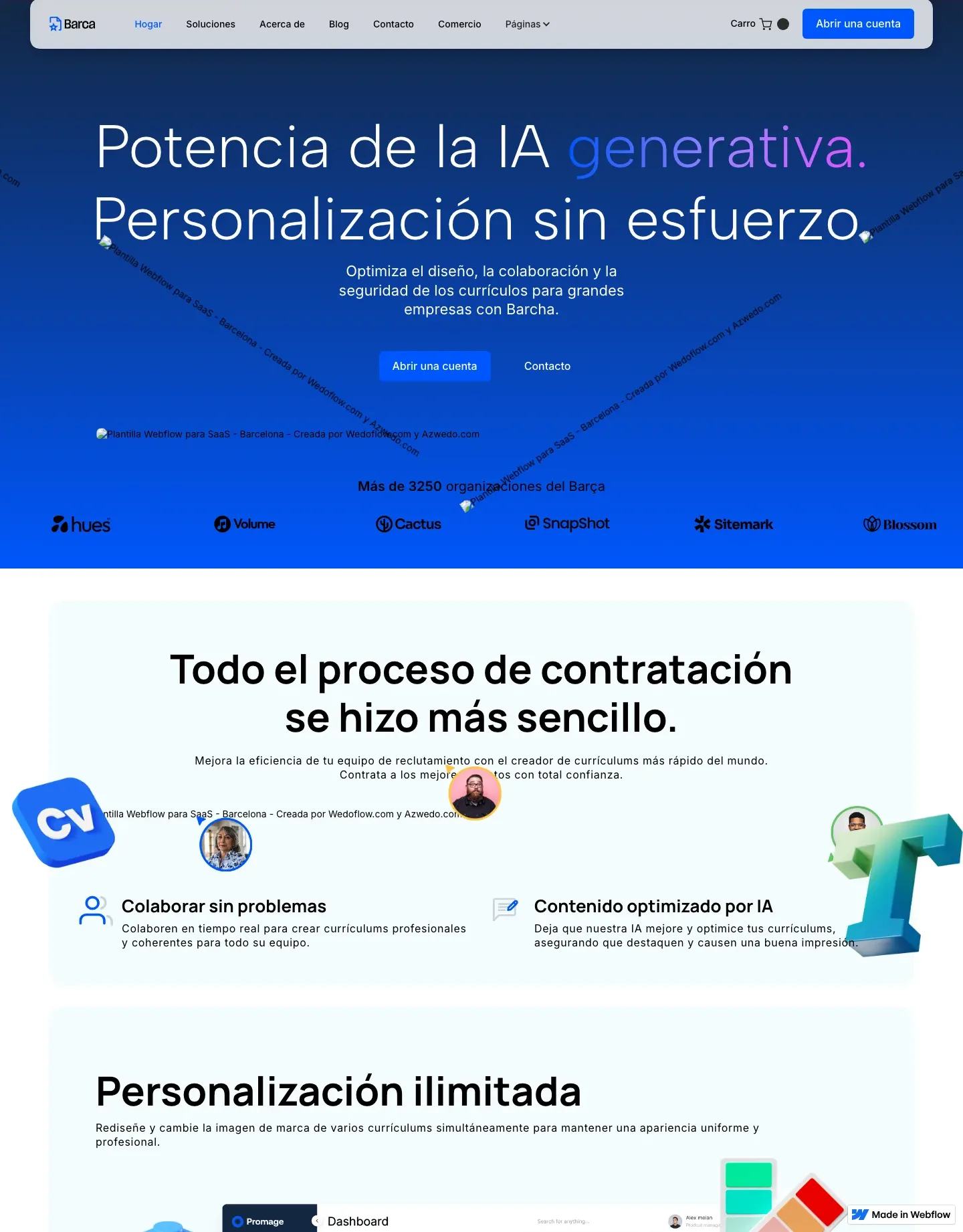 Diseño de página web para landing pages