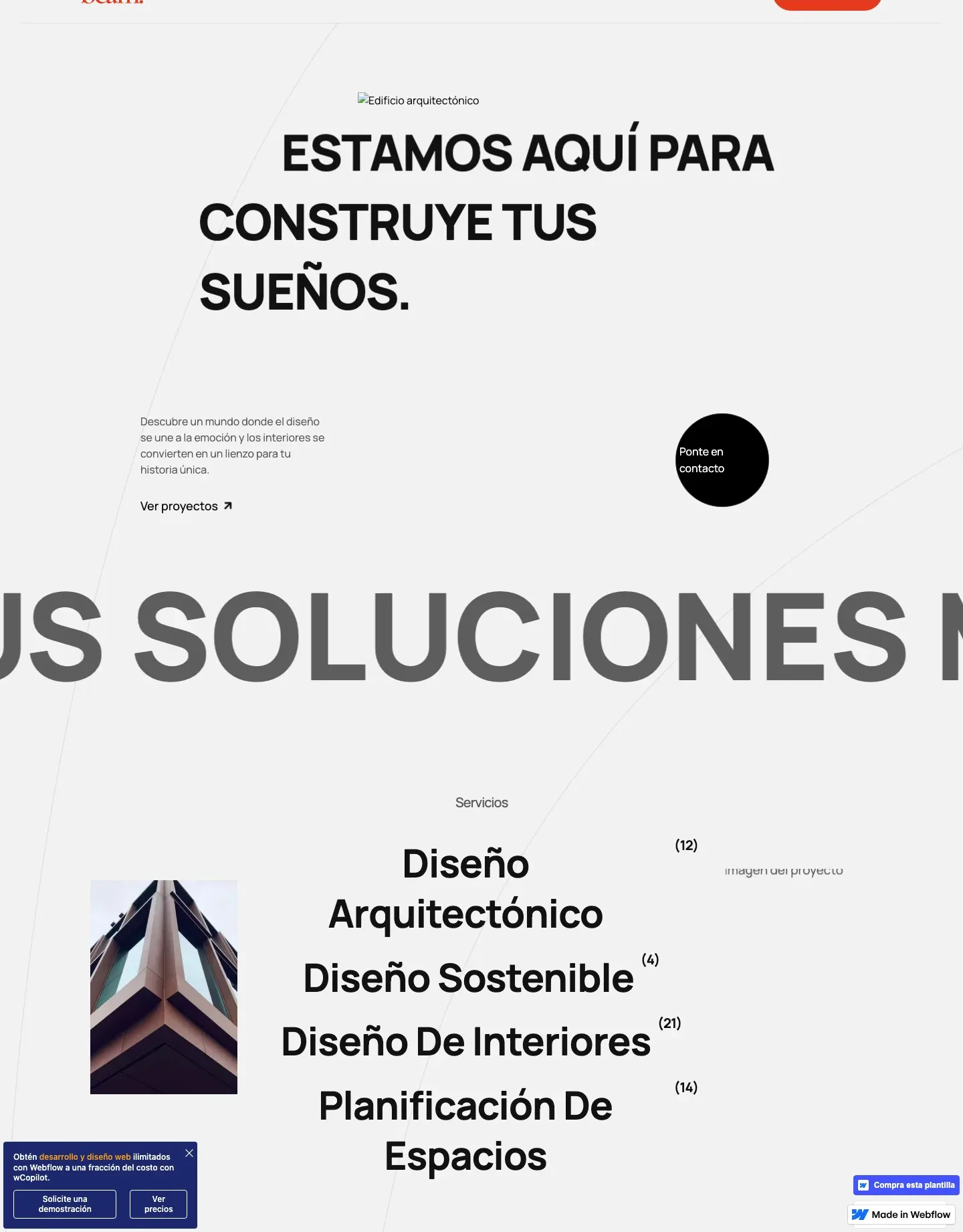 Diseño de página web para construcción y arquitectura
