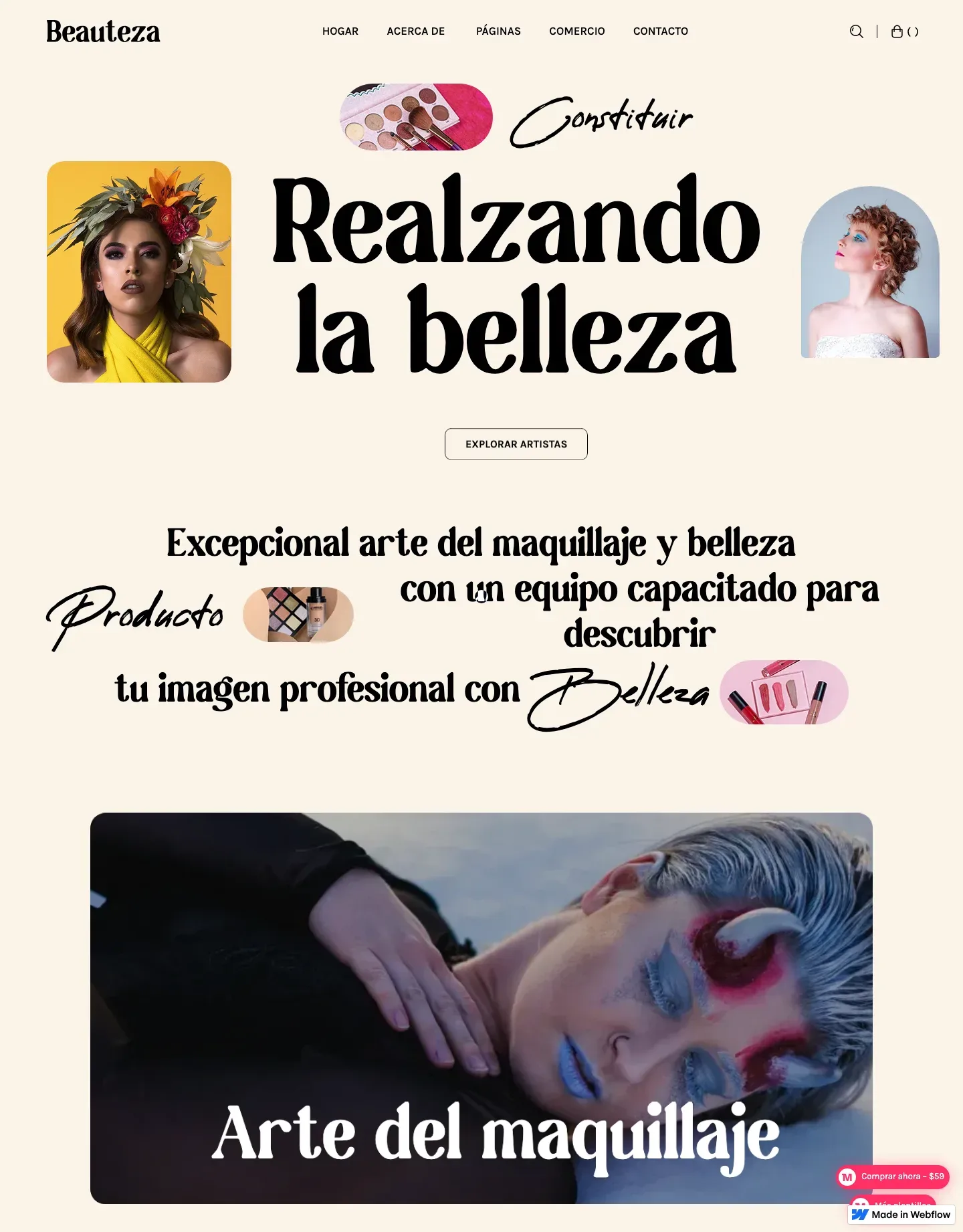 Diseño de página web para belleza y estética