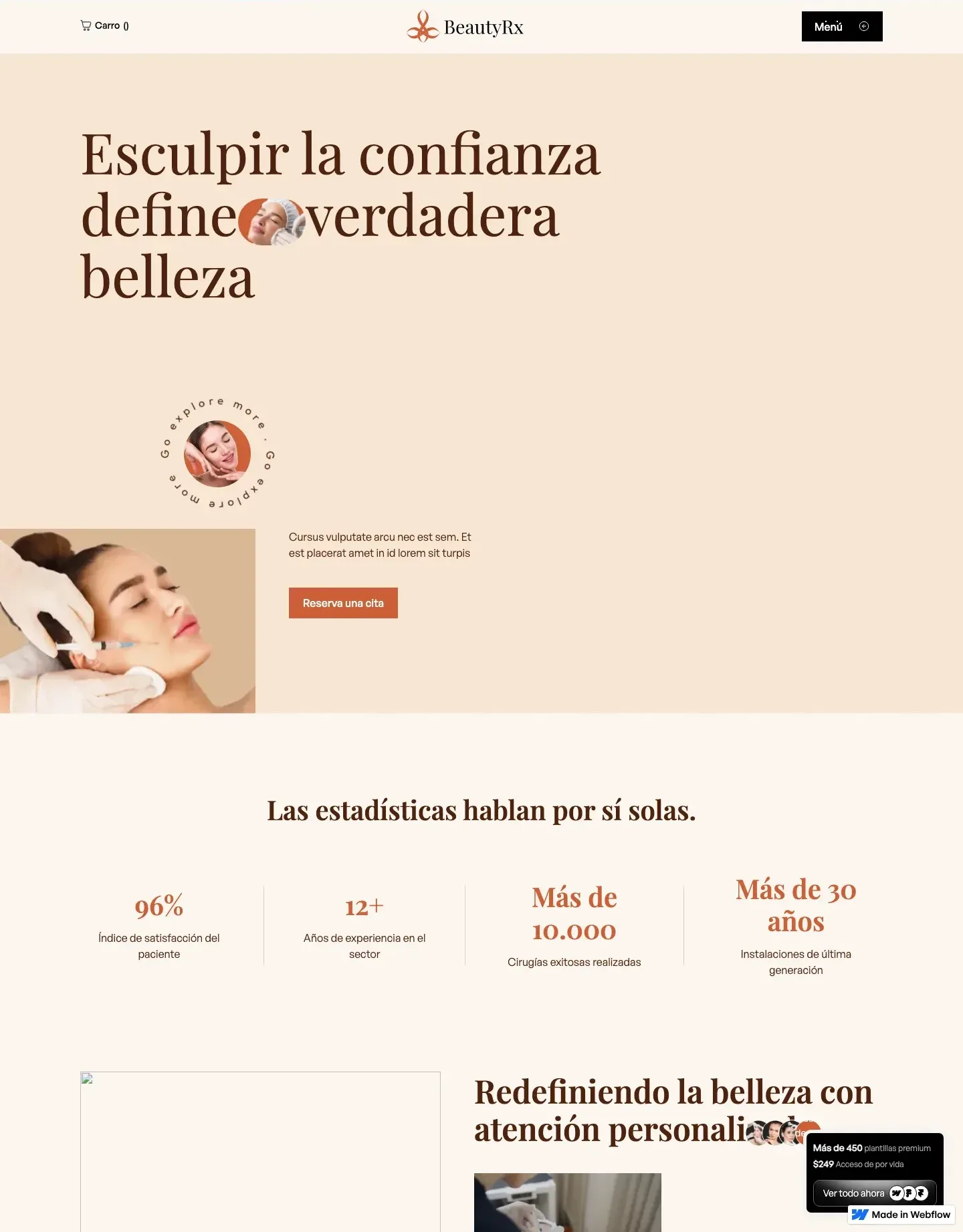 Diseño de página web para belleza y estética