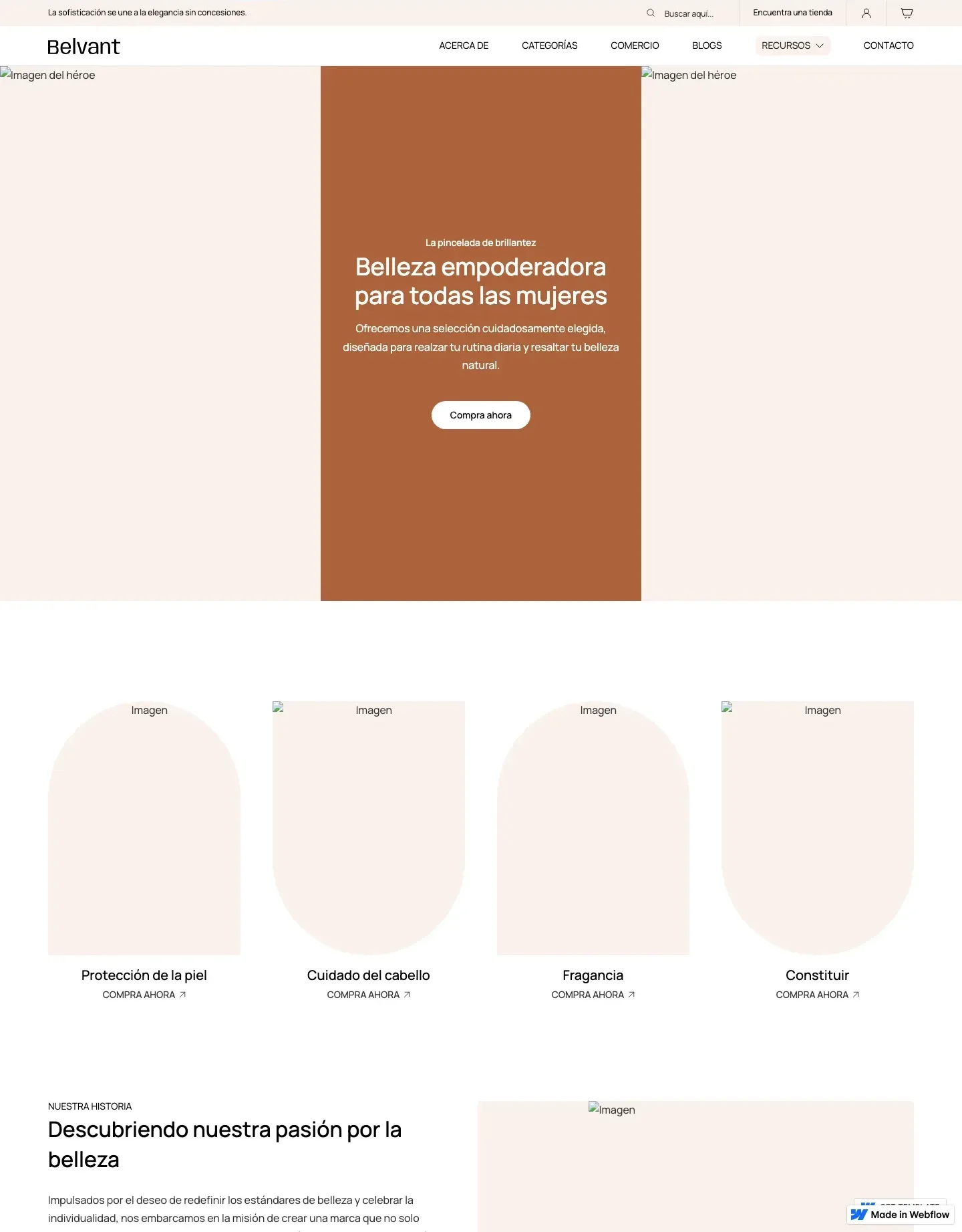 Diseño de página web para belleza y estética