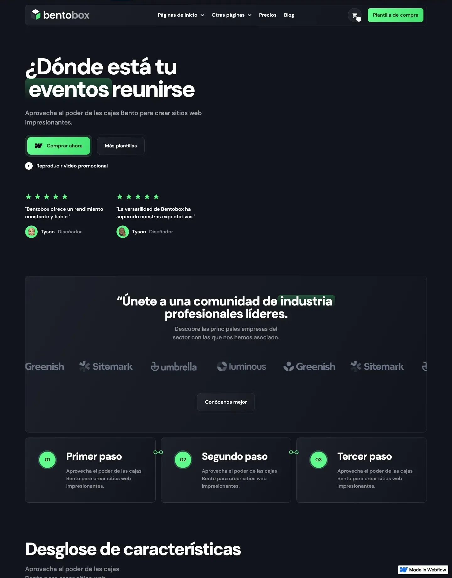 Diseño de página web para landing pages