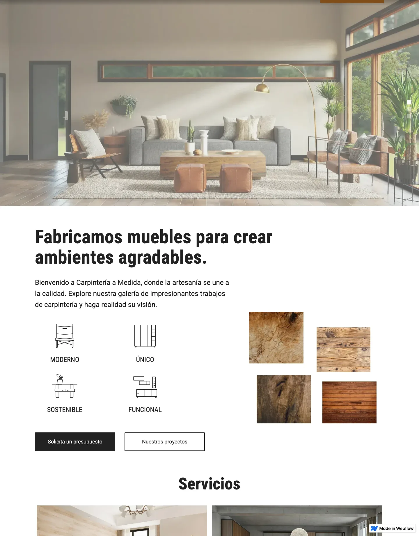 Diseño de página web para construcción y arquitectura