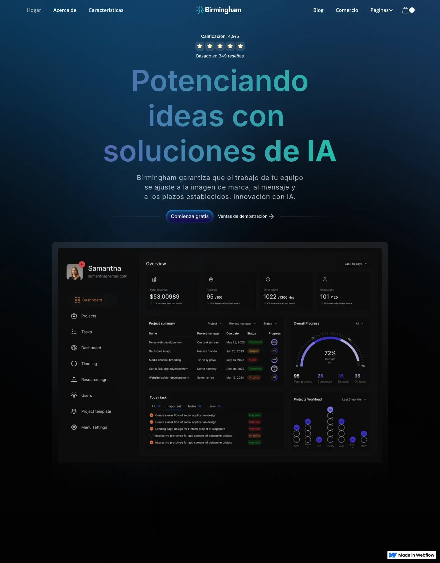 Diseño de página web para landing pages