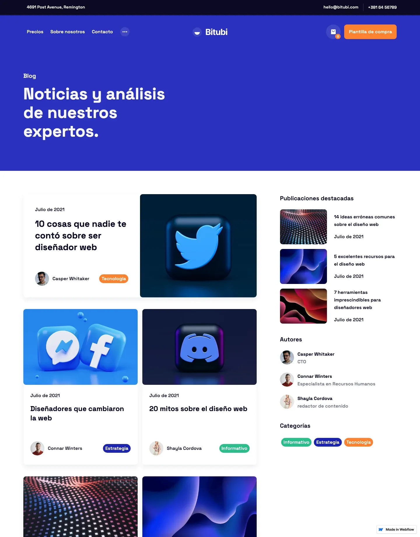 Diseño de página web para landing pages