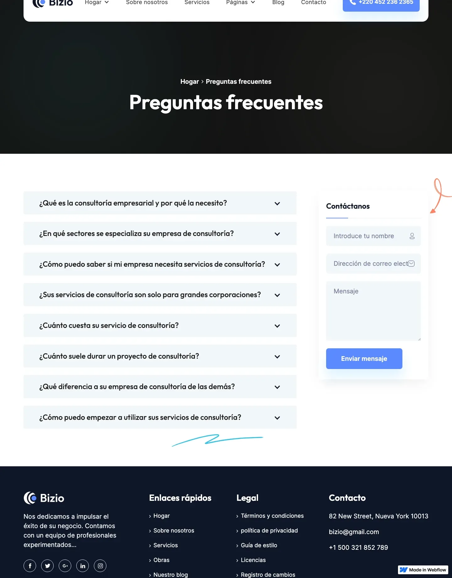 Diseño de página web para consultoría y coaching
