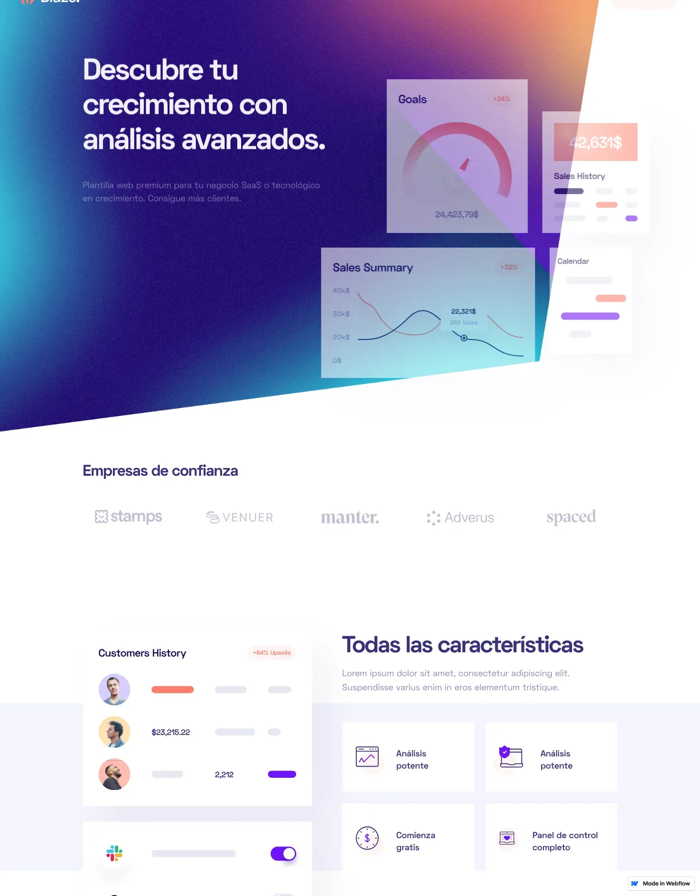 Diseño de página web para software y apps