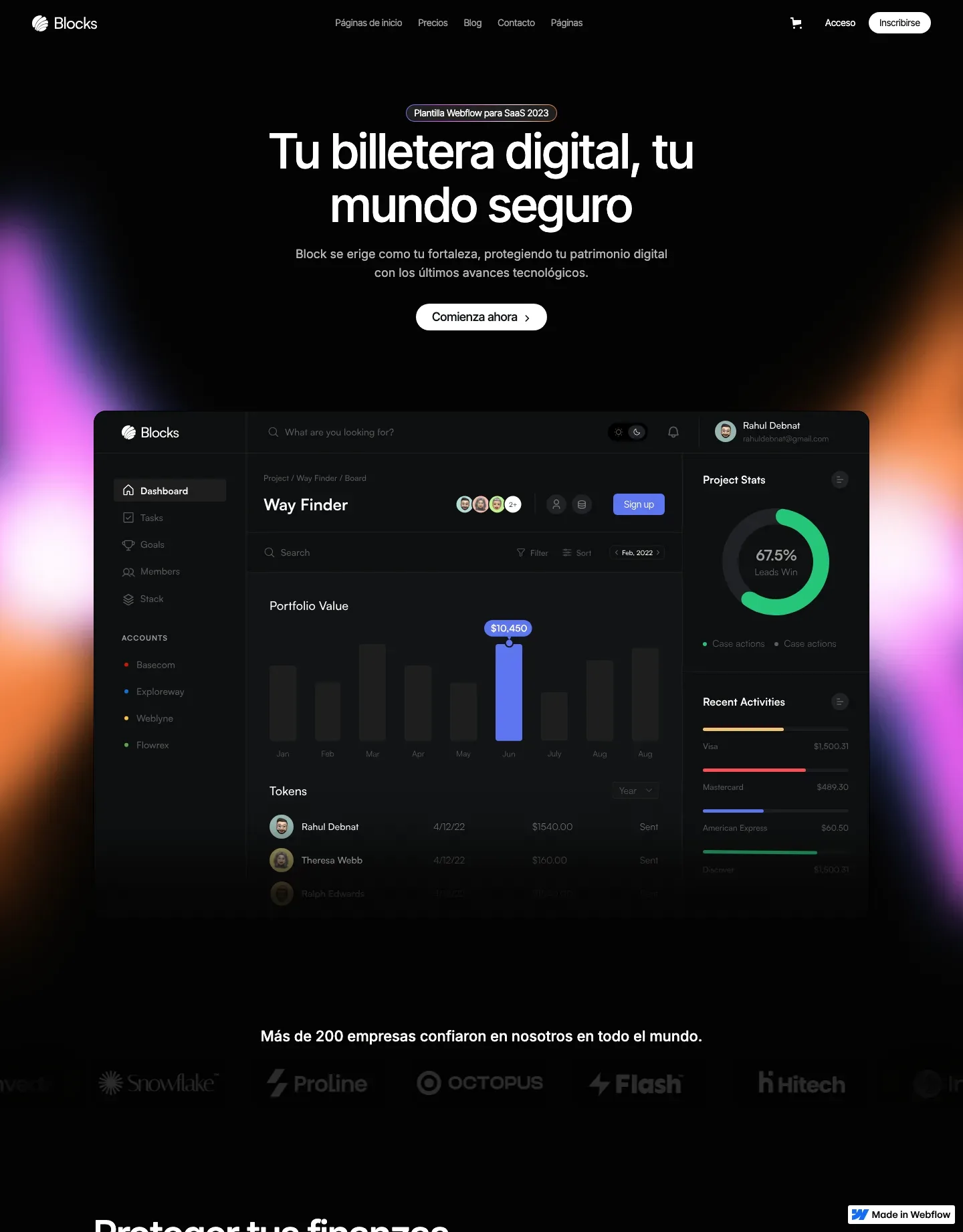 Diseño de página web para landing pages