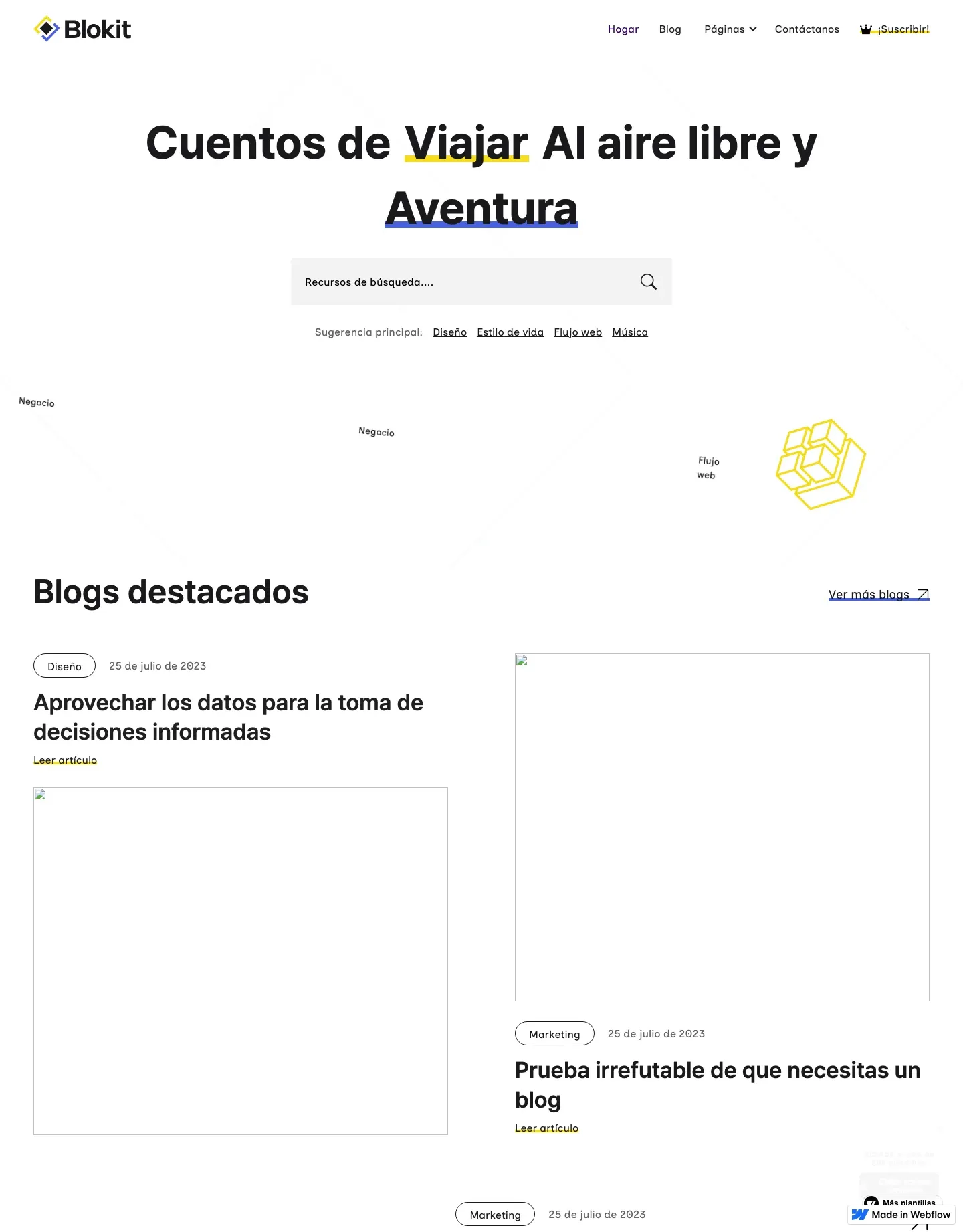 Diseño de página web para turismo y viajes