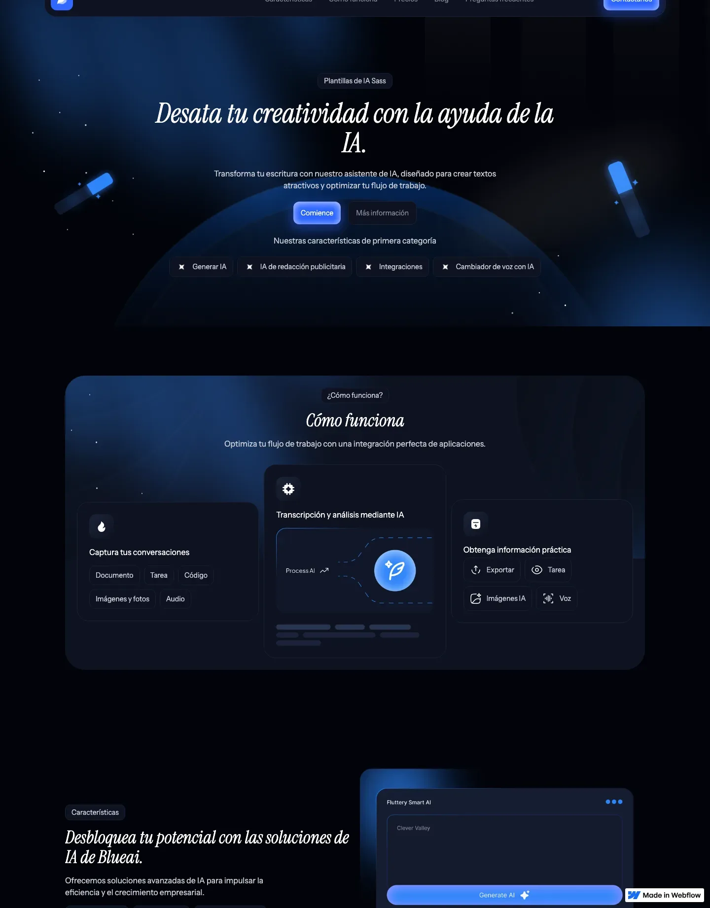 Diseño de página web para software y apps