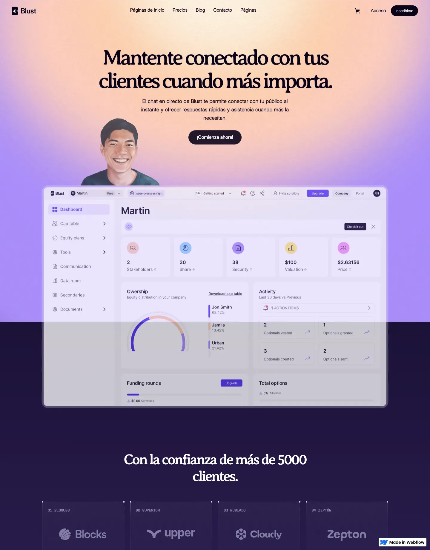 Diseño de página web para landing pages