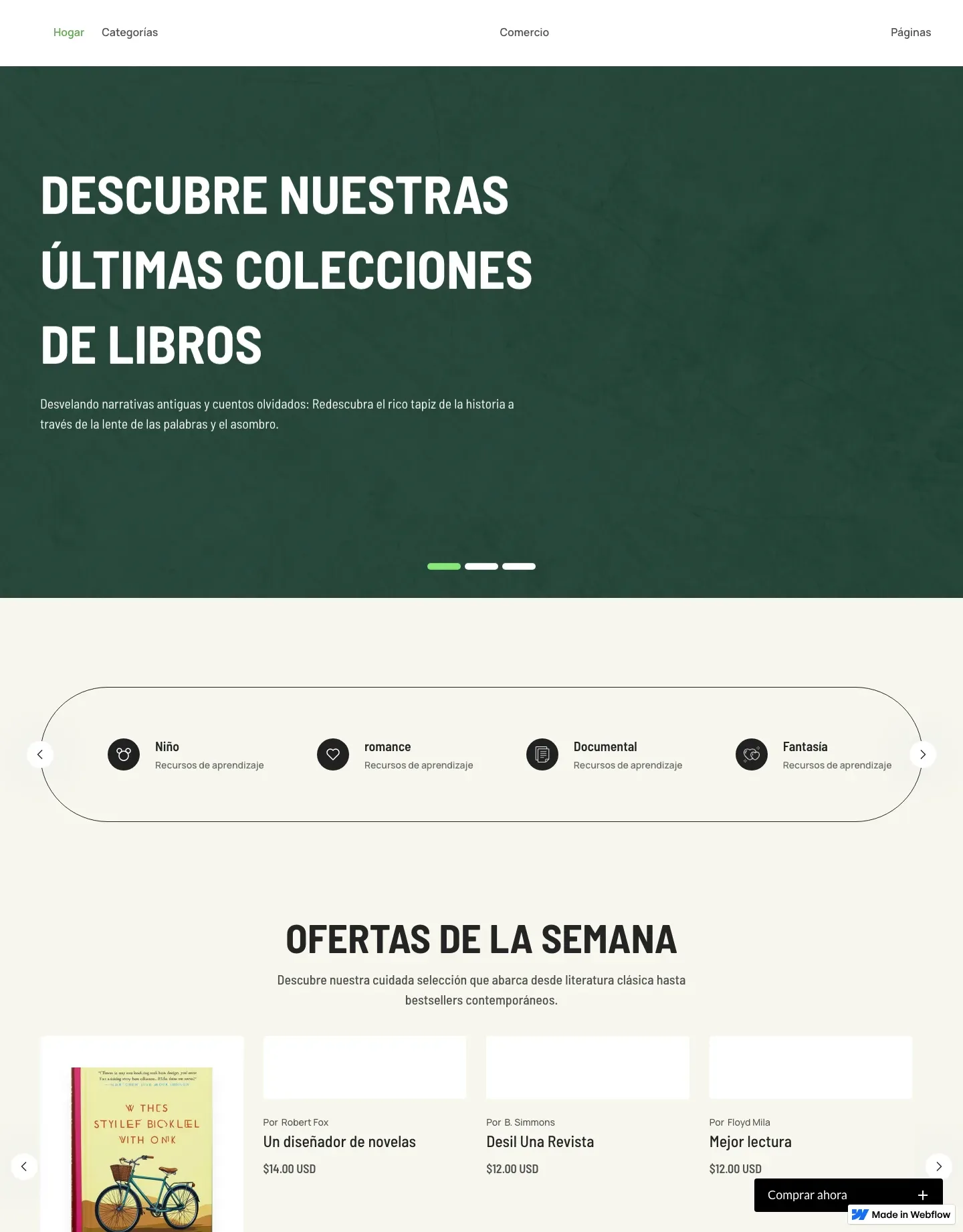 Diseño de página web para tienda en línea