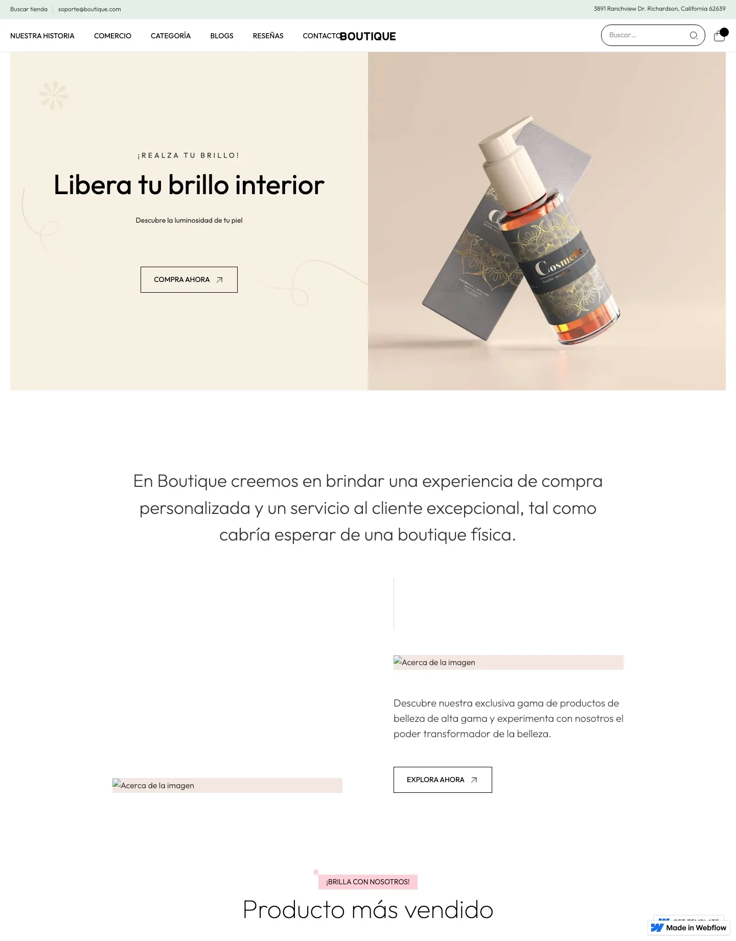 Diseño de página web para tienda en línea