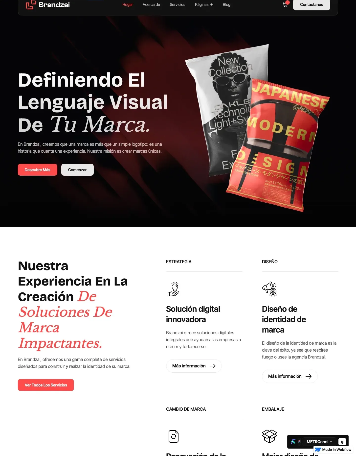 Diseño de página web para software y apps