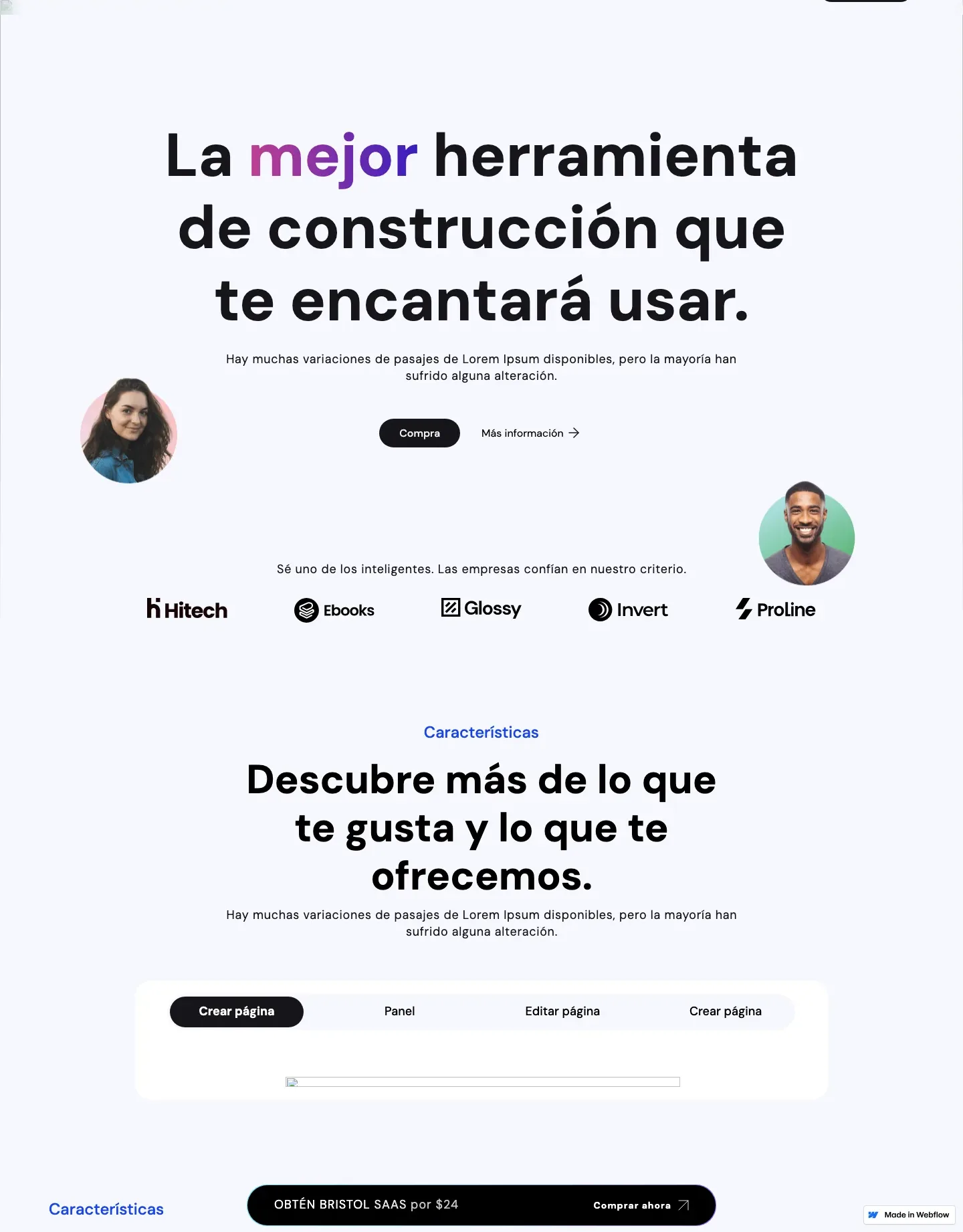Diseño de página web para landing pages