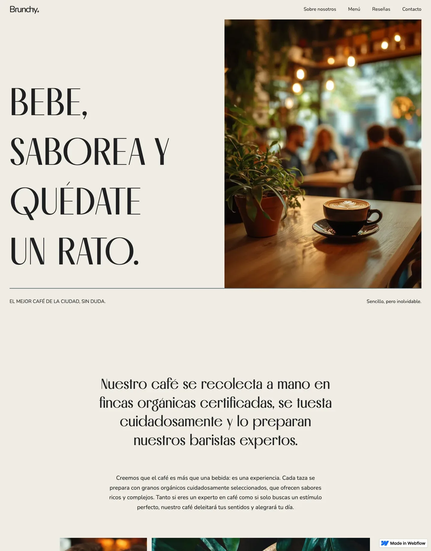 Diseño de página web para restaurantes y cafés