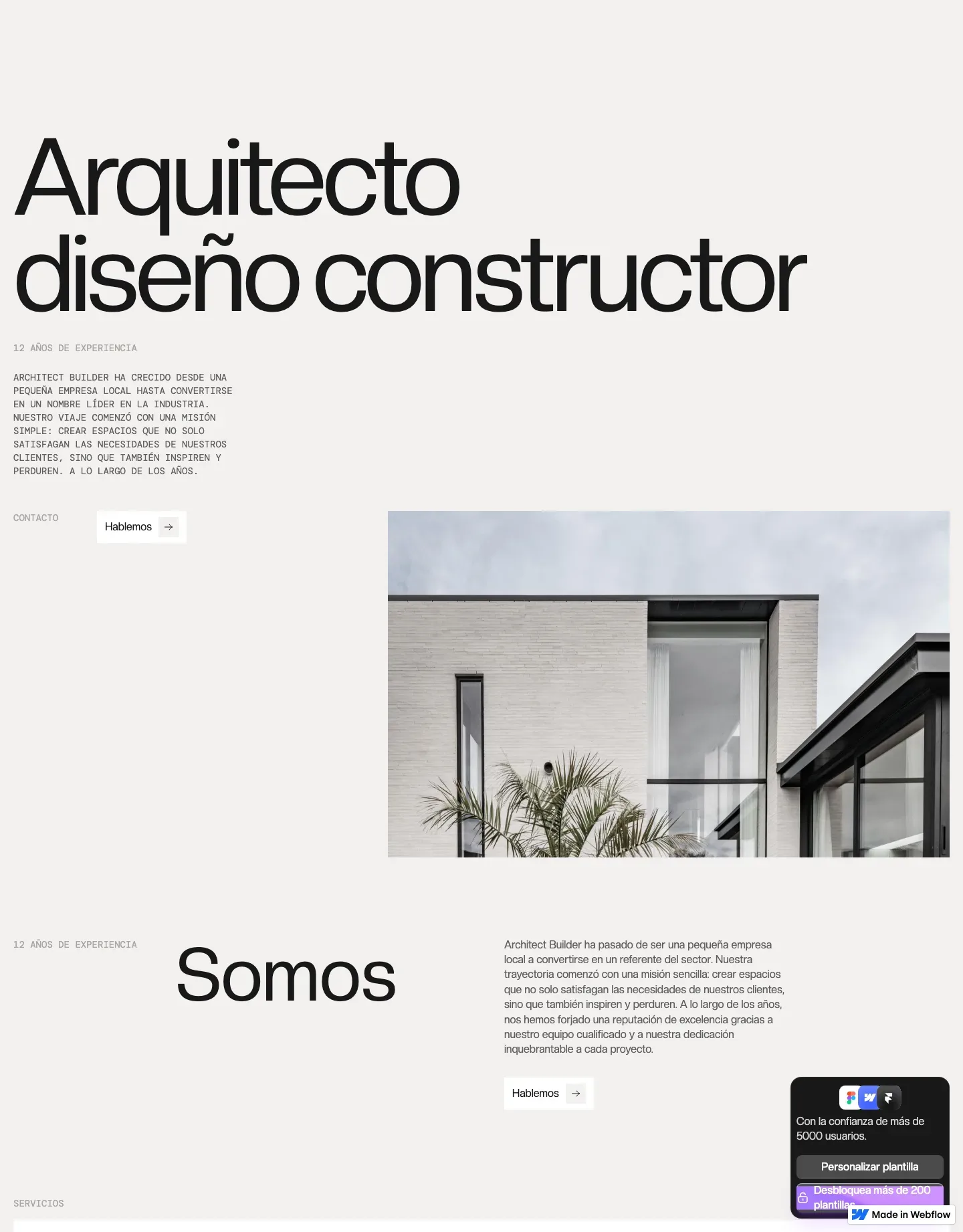 Diseño de página web para construcción y arquitectura
