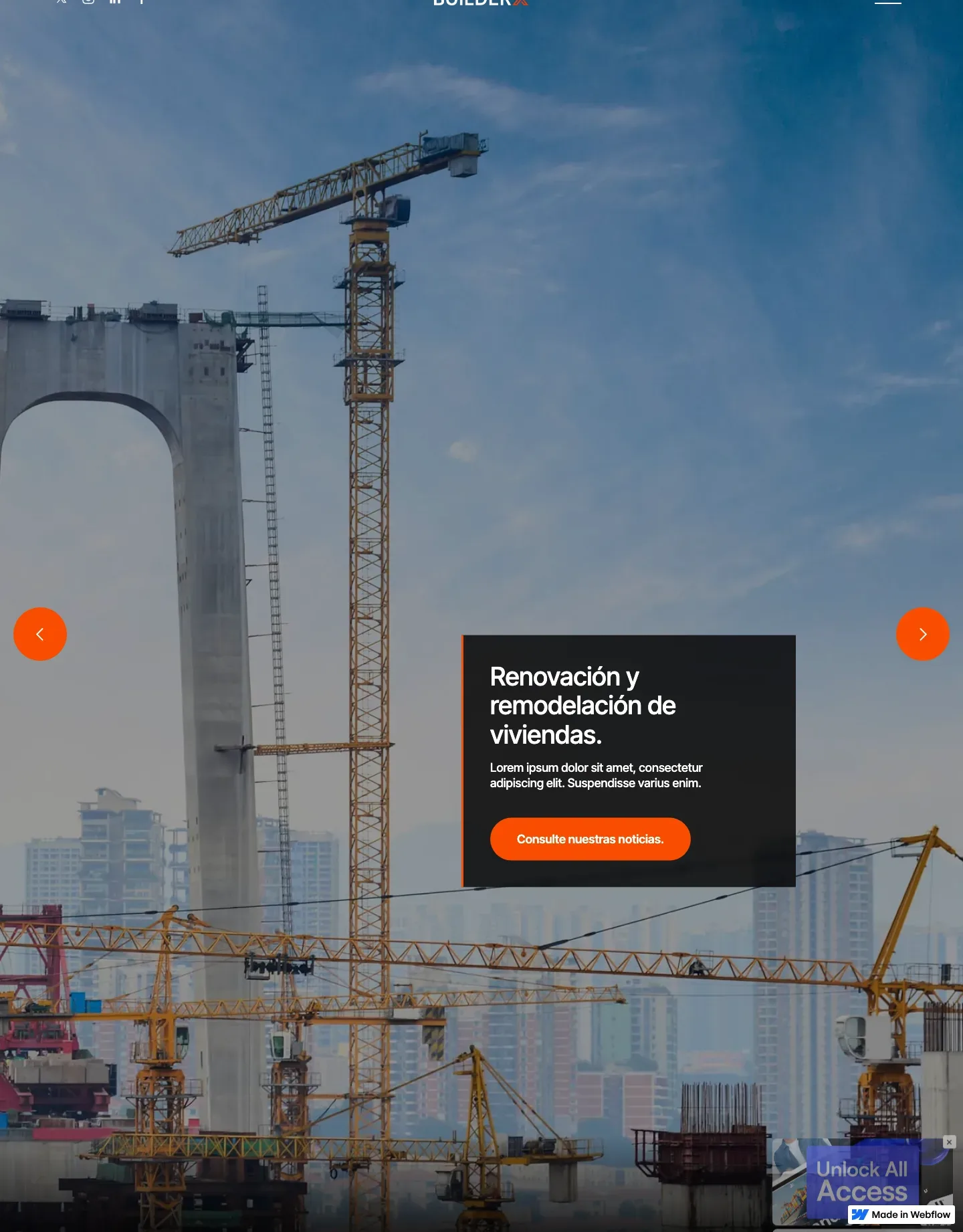 Diseño de página web para construcción y arquitectura