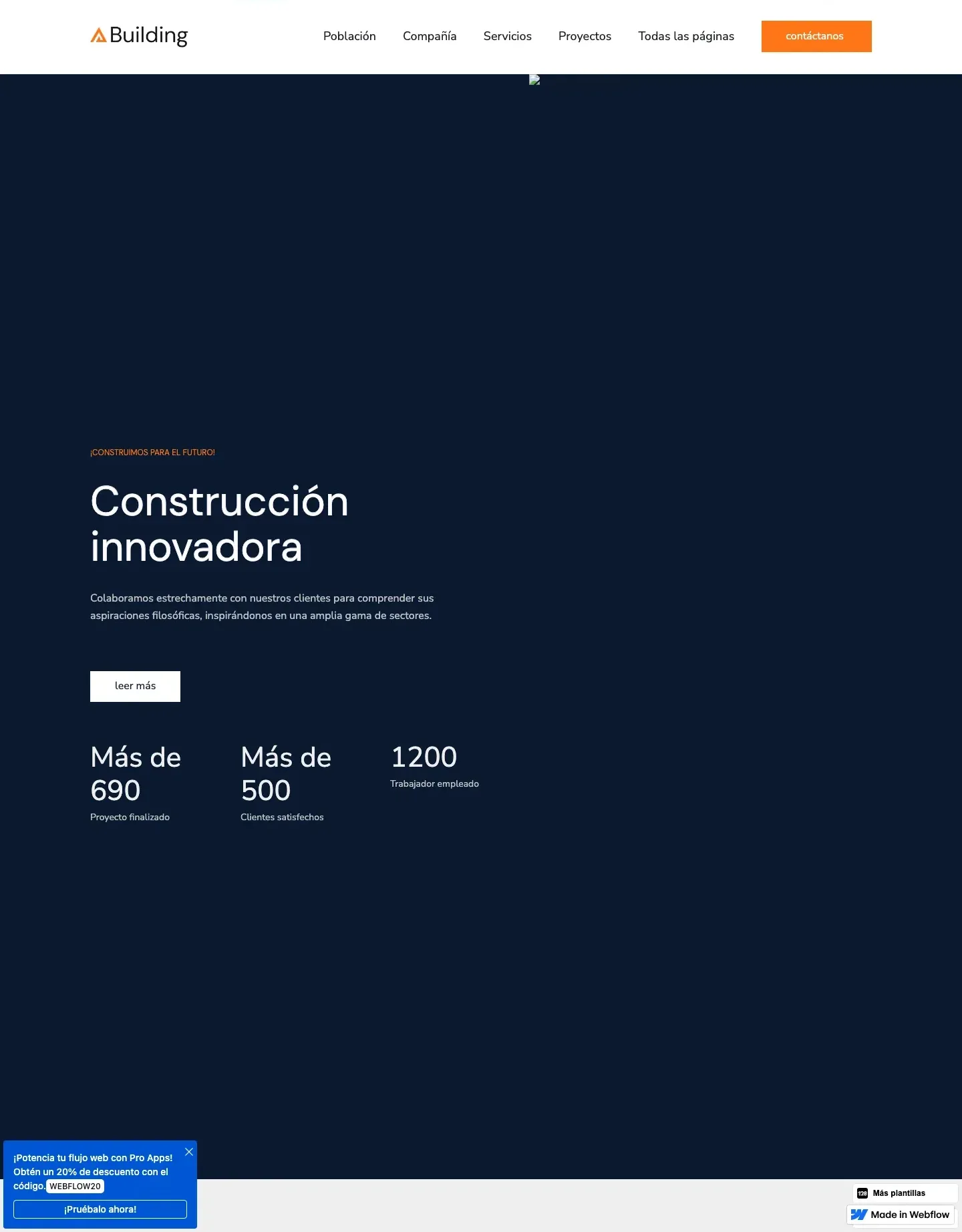 Diseño de página web para construcción y arquitectura