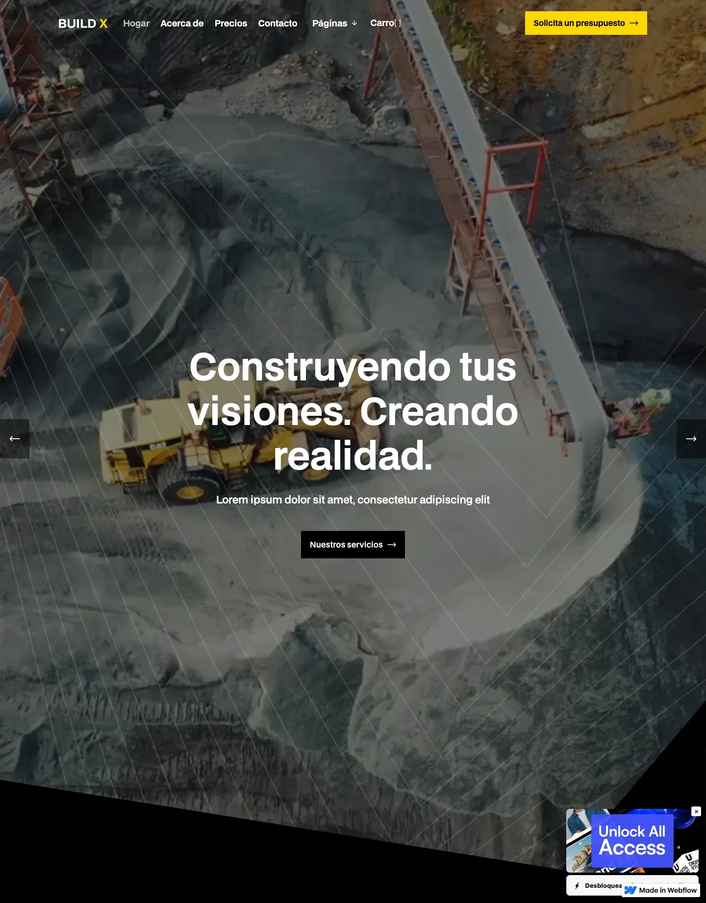 Diseño de página web para construcción y arquitectura