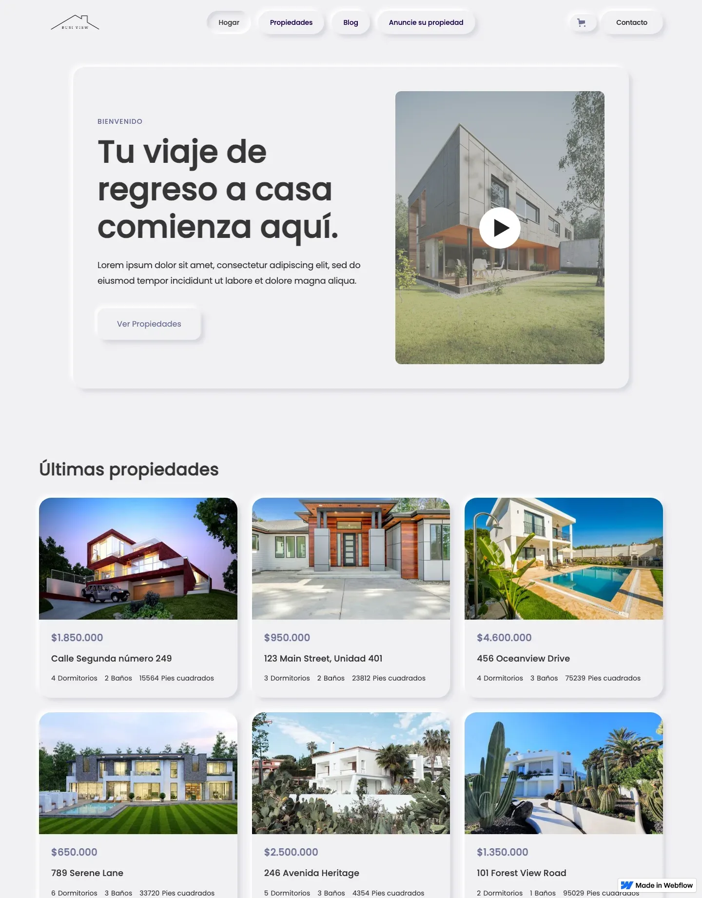 Diseño de página web para inmobiliarias