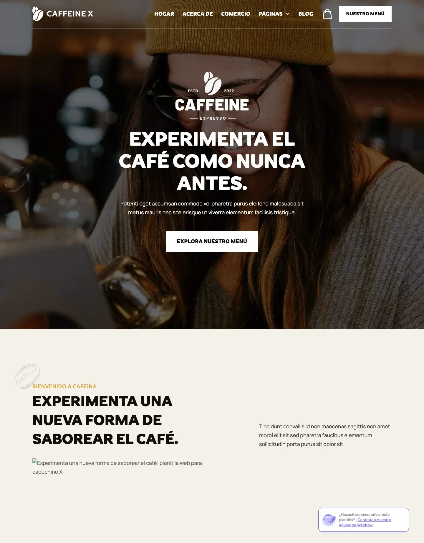 Diseño de página web para restaurantes y cafés