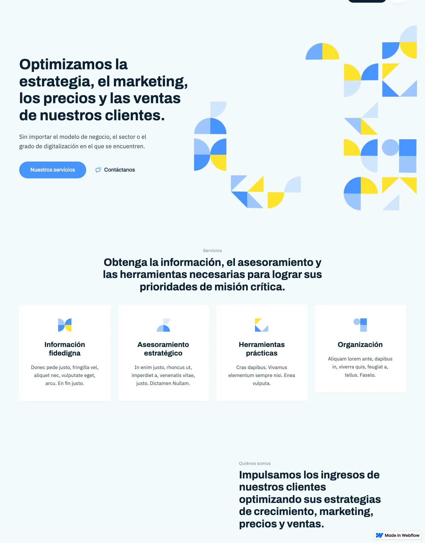 Diseño de página web para tienda en línea