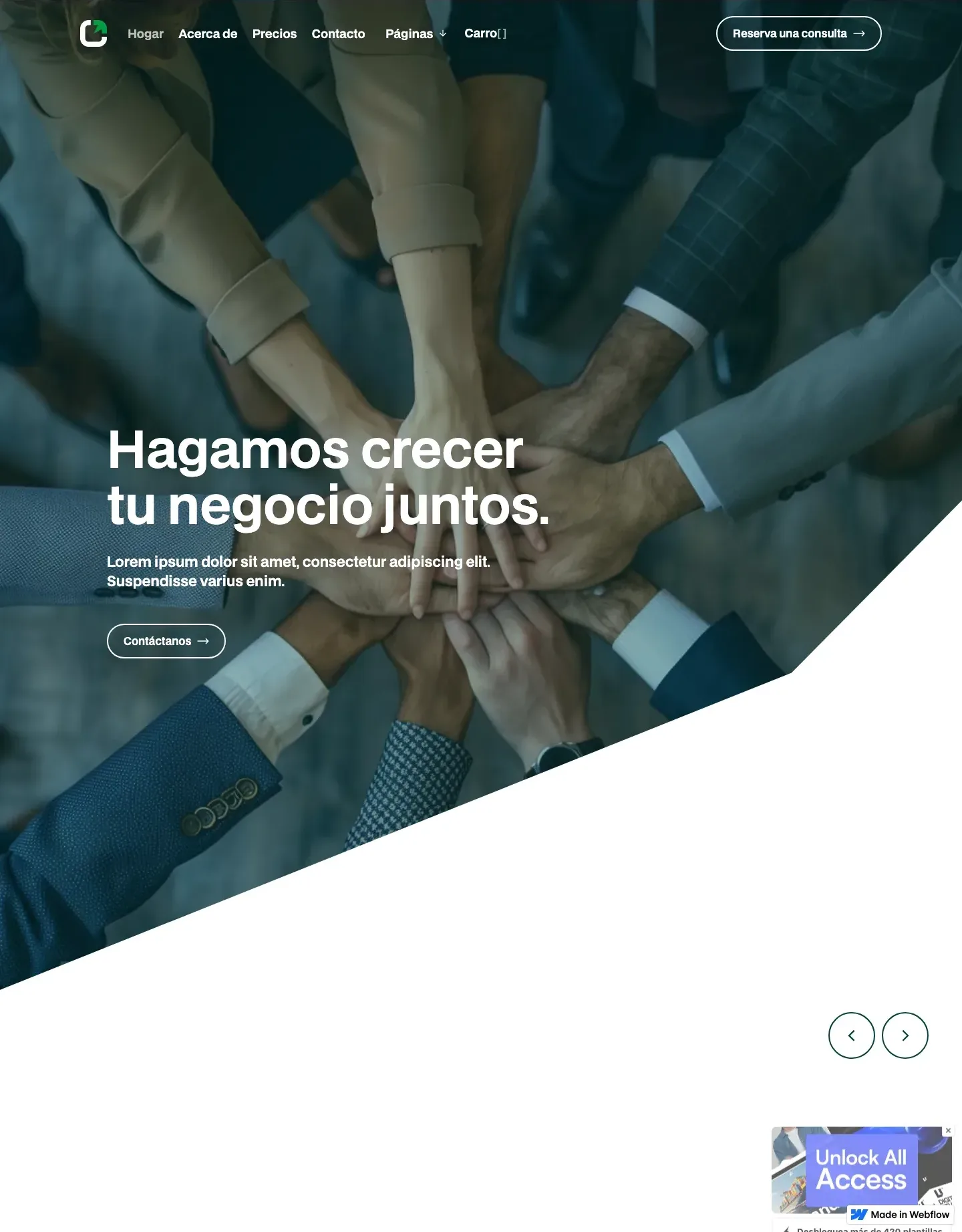Diseño de página web para finanzas y seguros