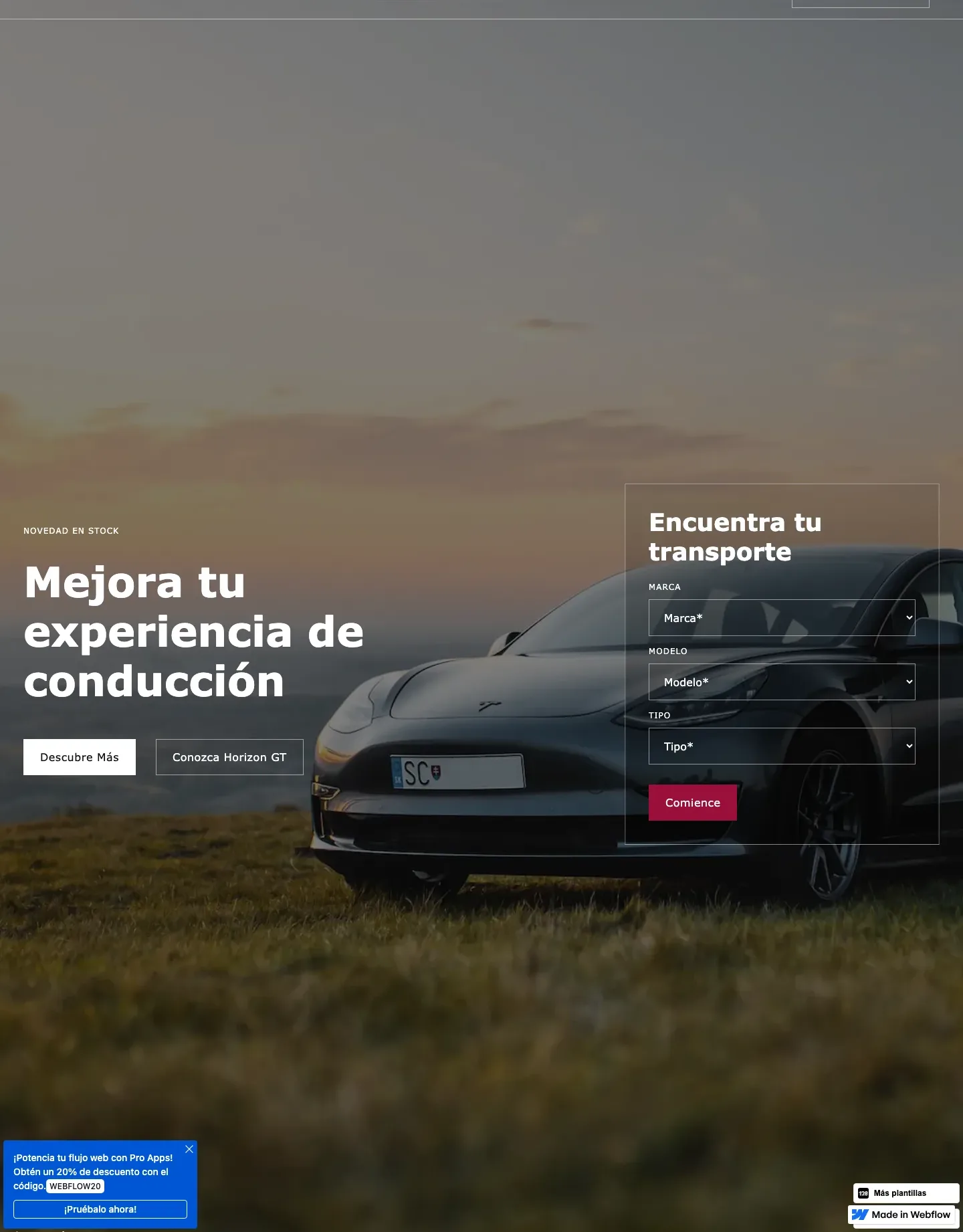 Diseño de página web para talleres y automotriz