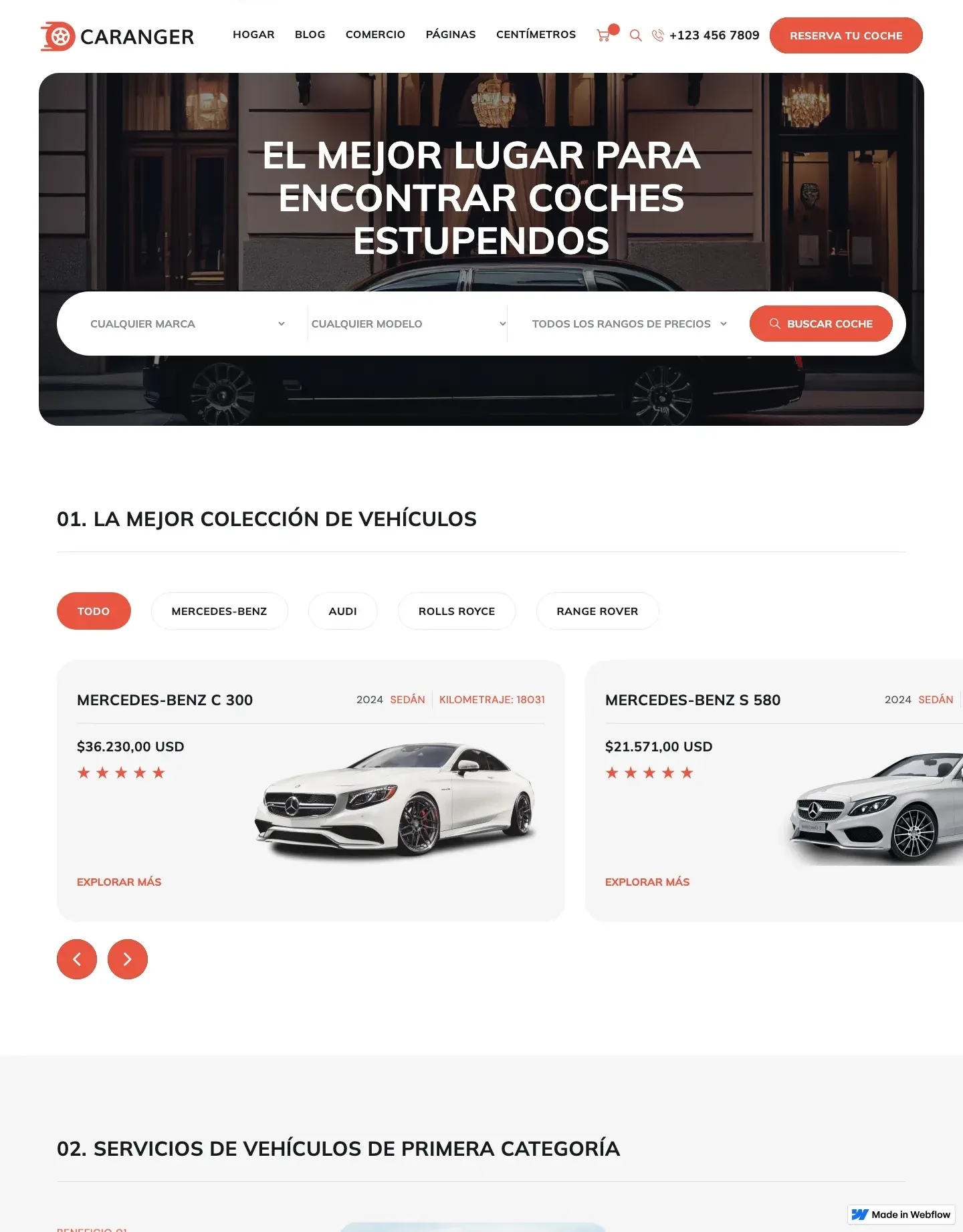 Diseño de página web para talleres y automotriz