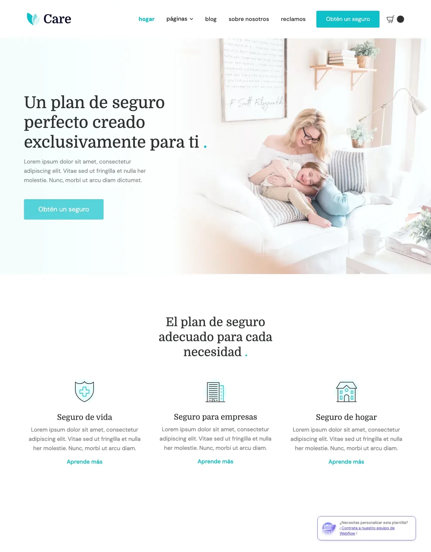 Diseño de página web para salud y bienestar