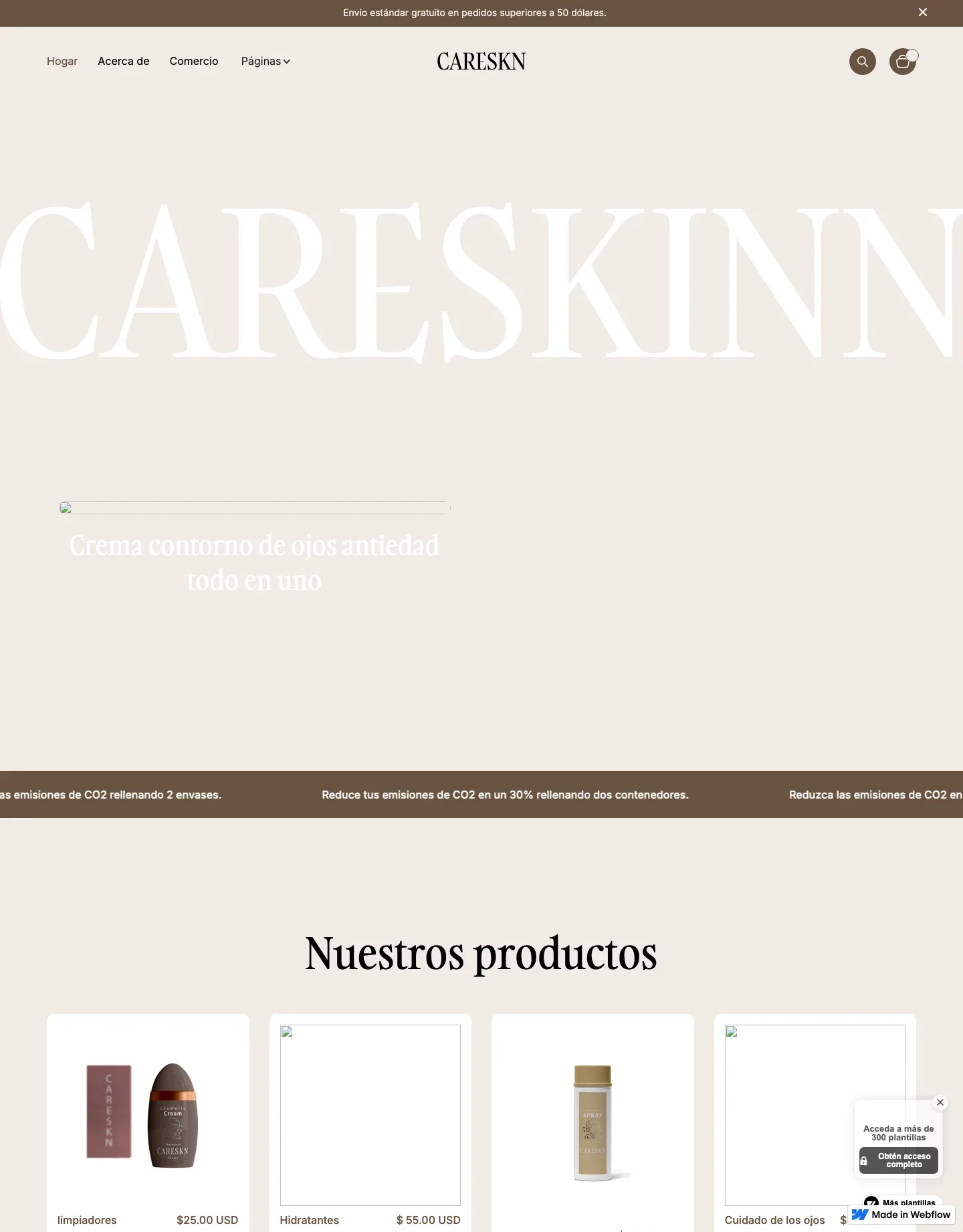 Diseño de página web para tienda en línea