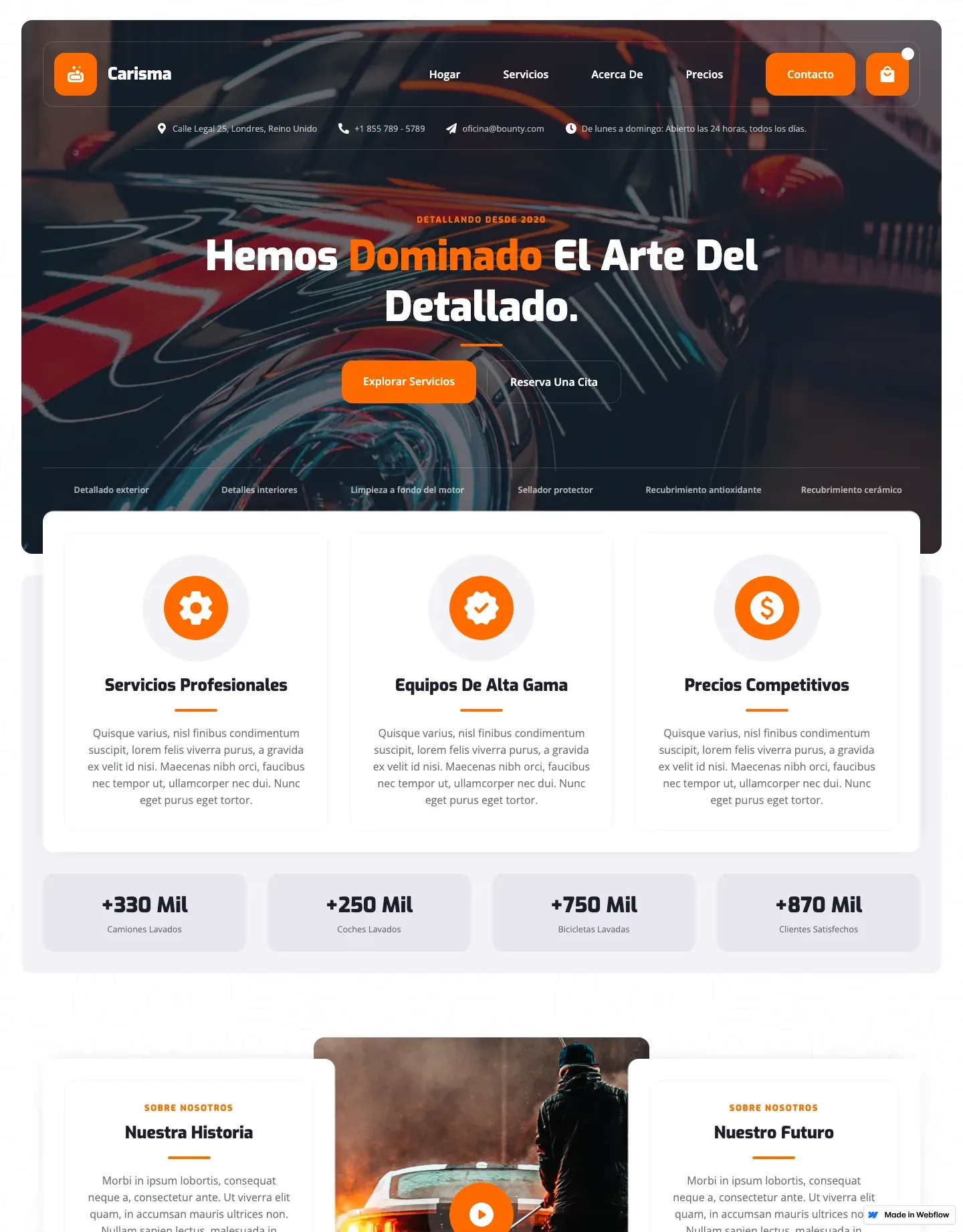 Diseño de página web para talleres y automotriz